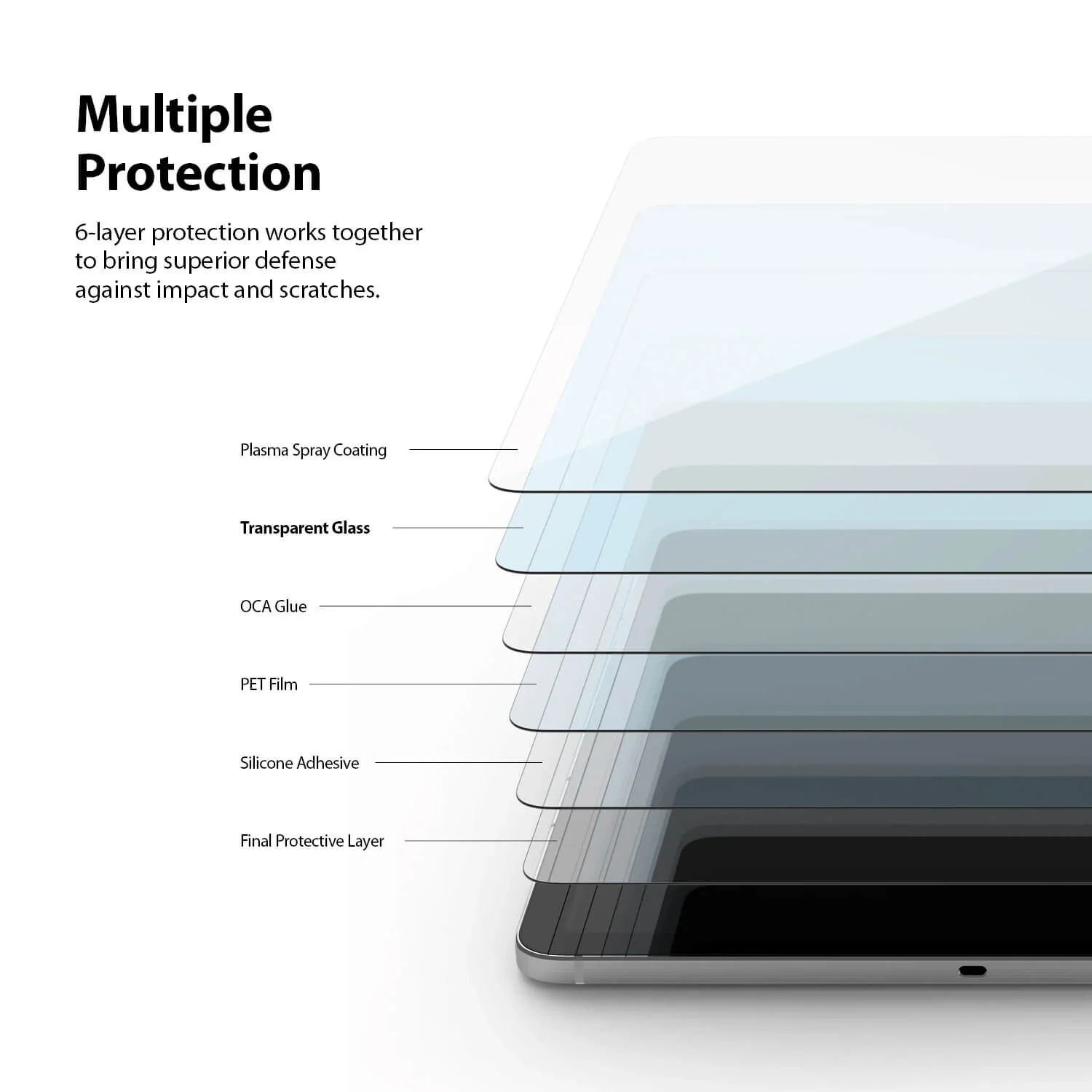Ringke Samsung Galaxy Tab S8 / S7 Invisible Defender Glass Screen Protector - Image 6