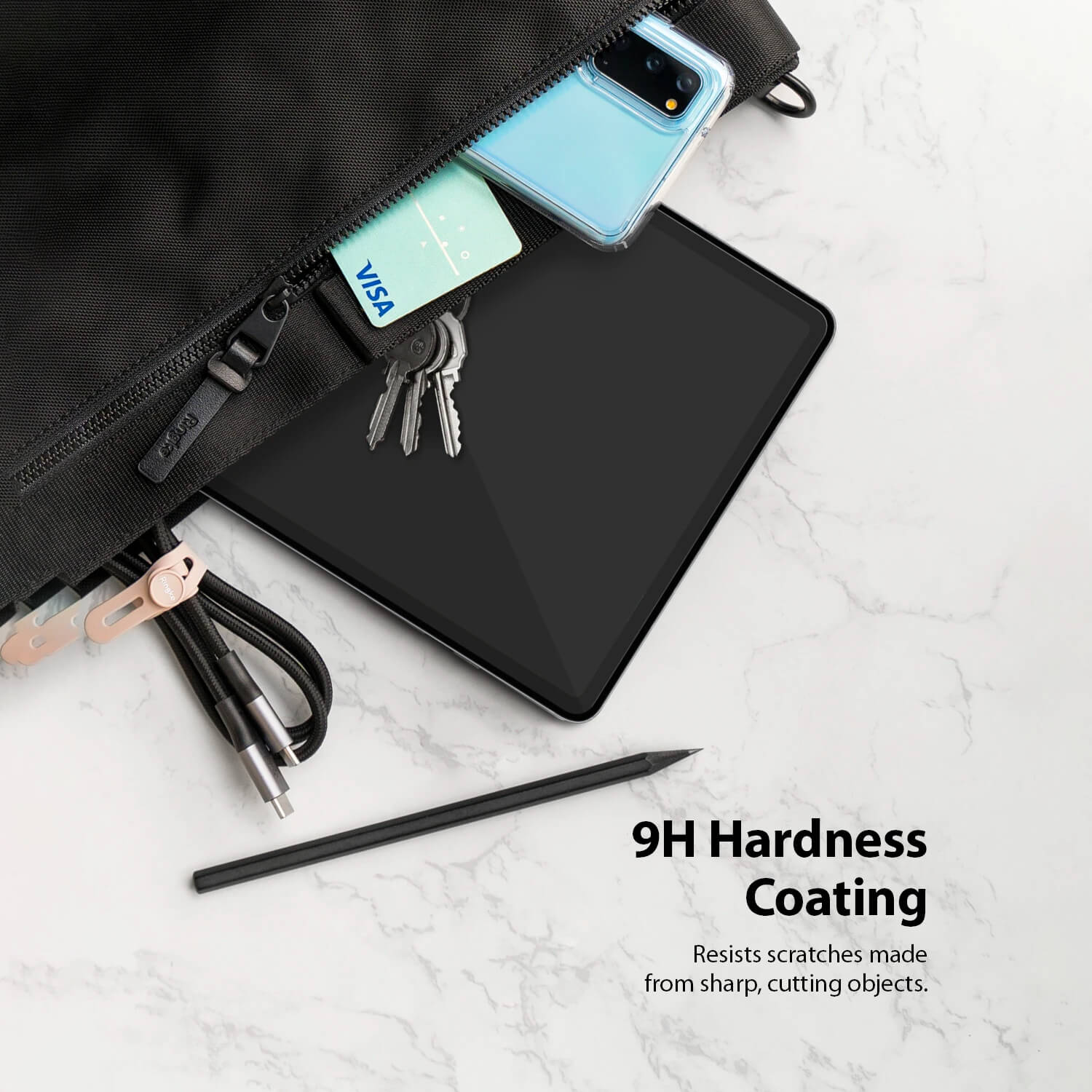 Ringke Samsung Galaxy Tab S8 / S7 Invisible Defender Glass Screen Protector - Image 7