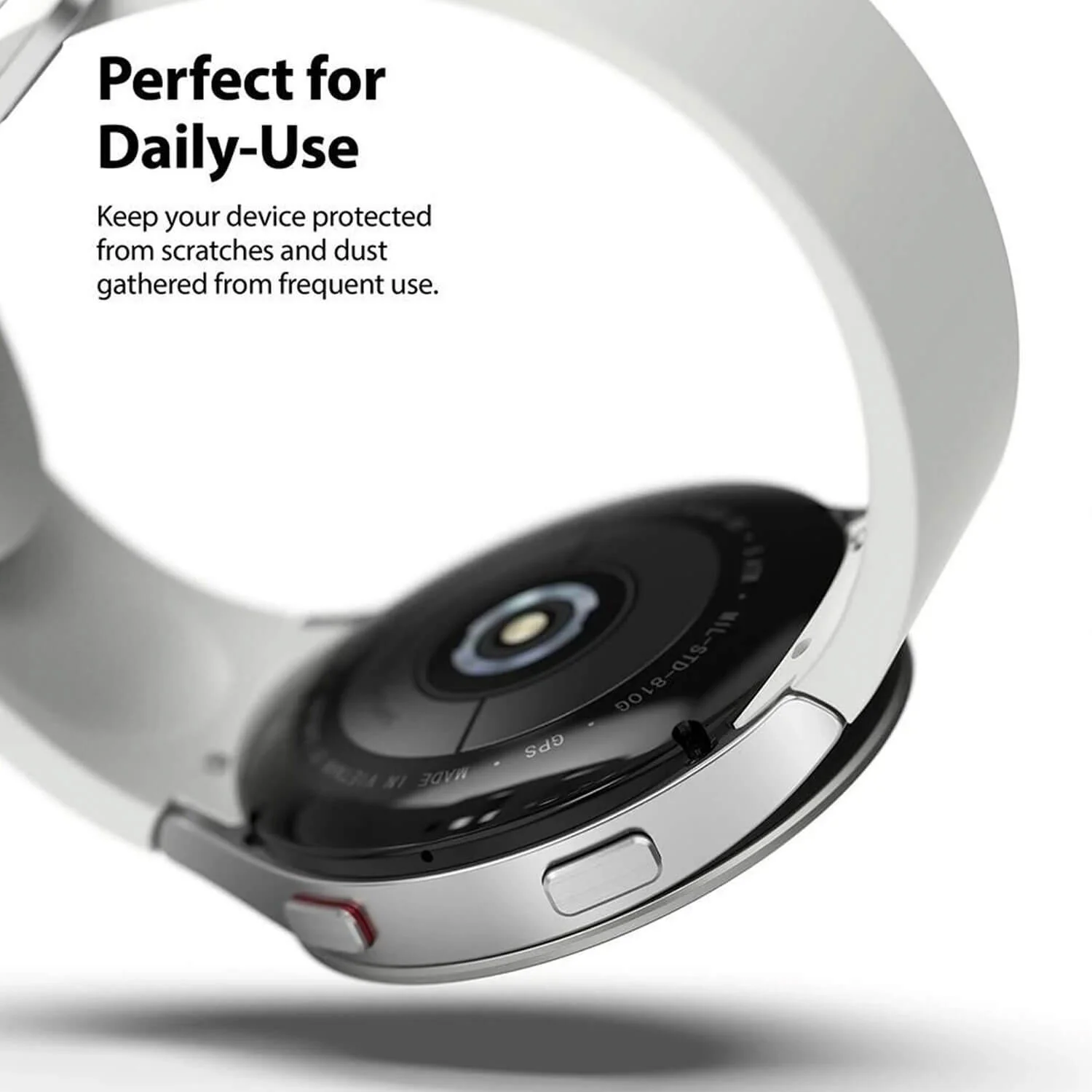 Ringke Samsung Galaxy Watch 4 40mm Bezel Styling Stainless Case Silver - Image 4