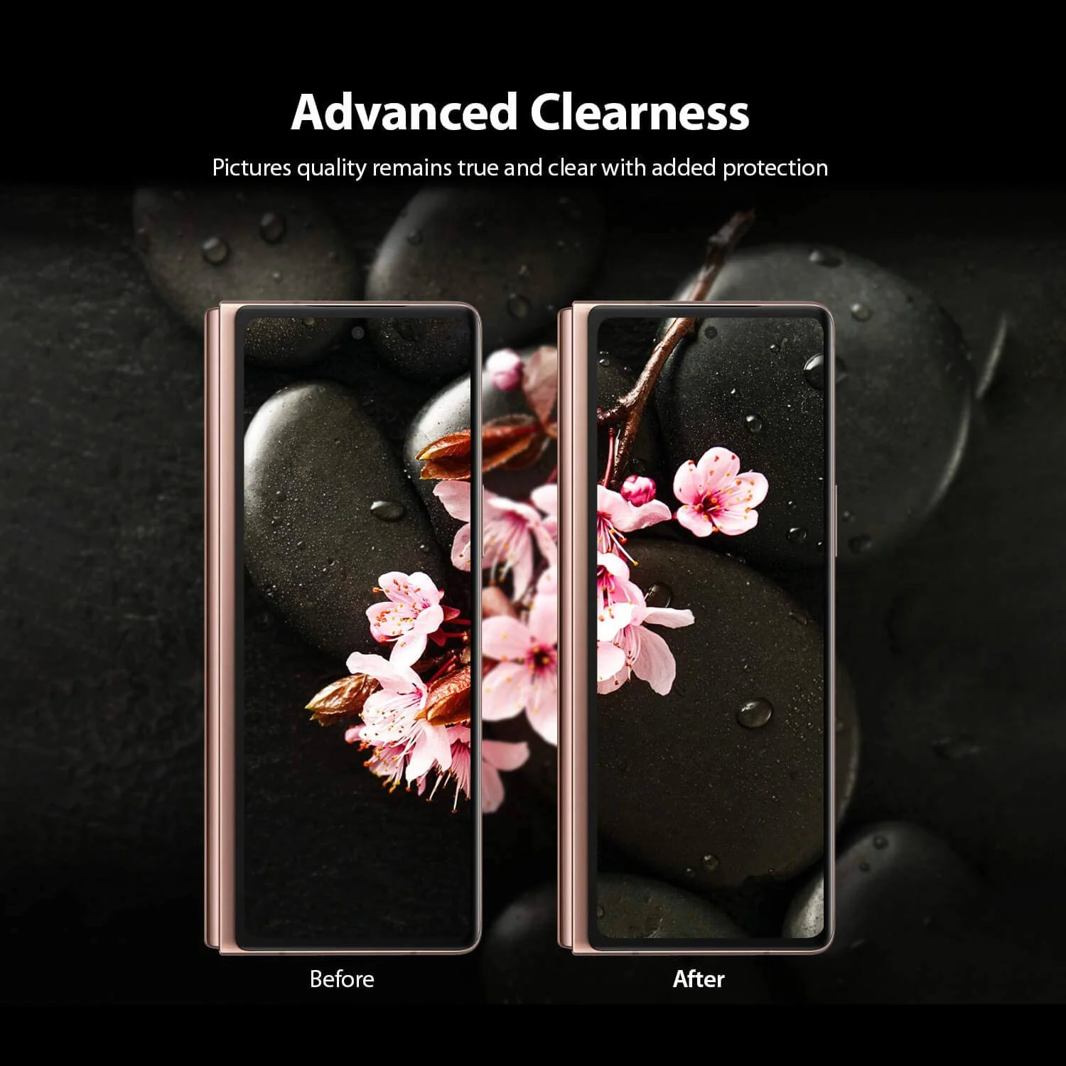 Ringke Samsung Galaxy Z Fold 2 Camera Protector Invisible Defender Glass 3 Pack - Image 6