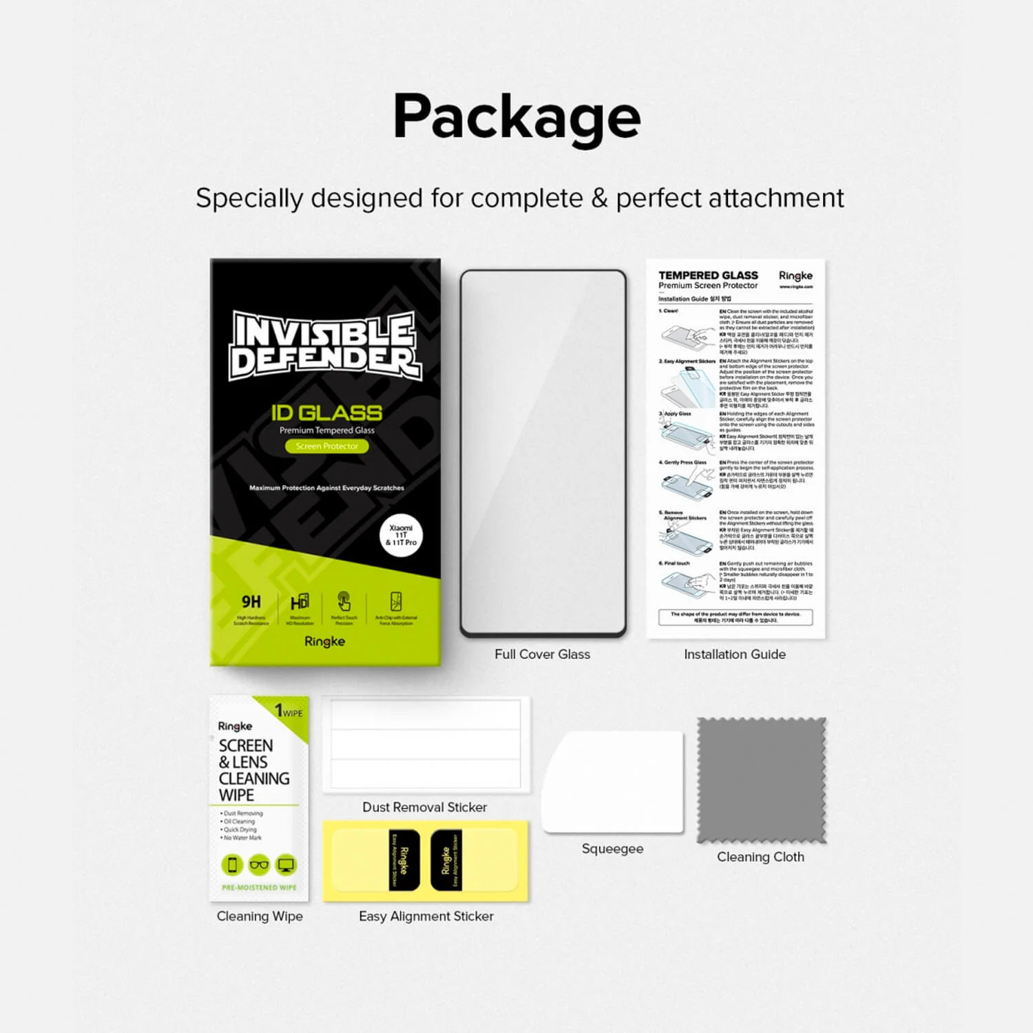 Ringke Xiaomi Mi 11T & 11T Pro Screen Protector Invisible Defender Full Cover Glass - Image 13