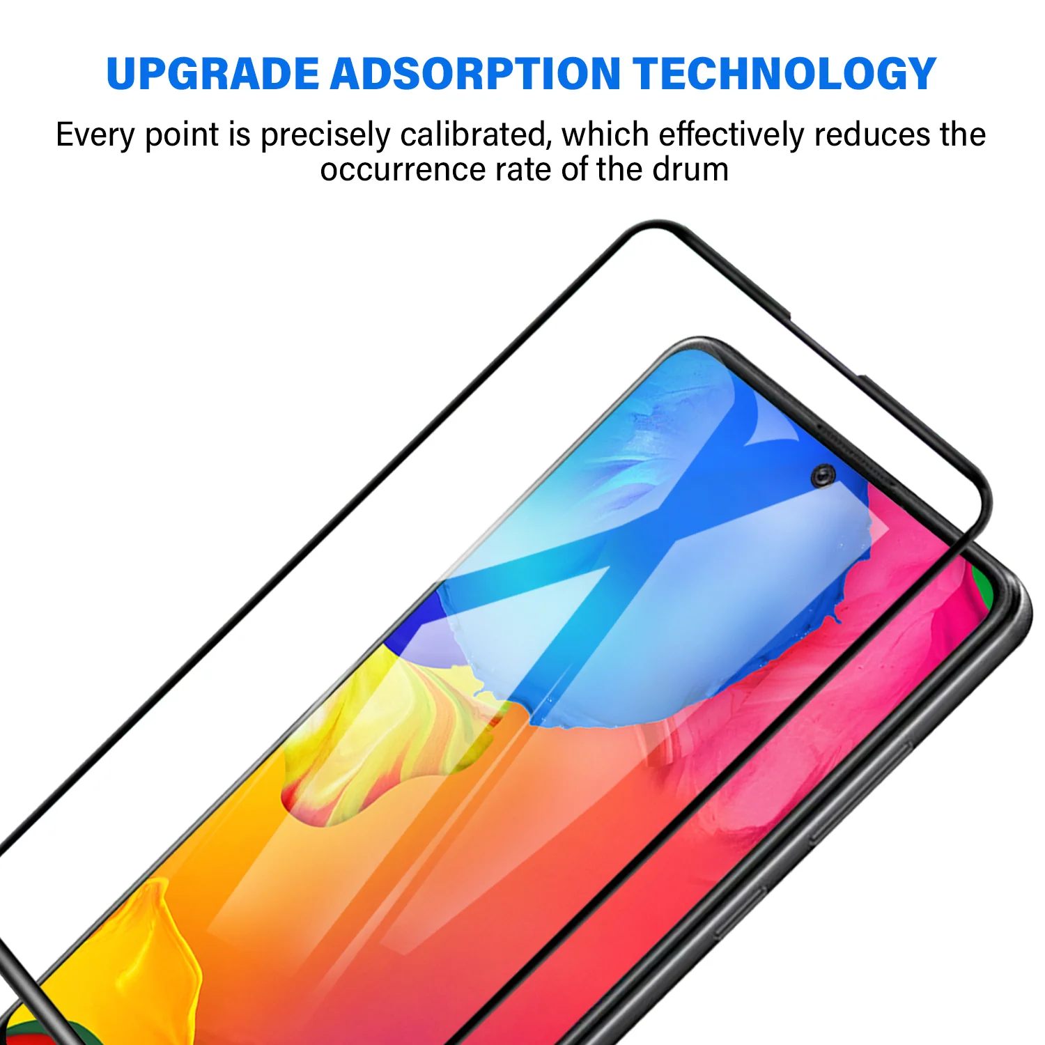 Samsung Galaxy A21s Tempered Glass Screen Protector Tough on with Black Frame - Image 7
