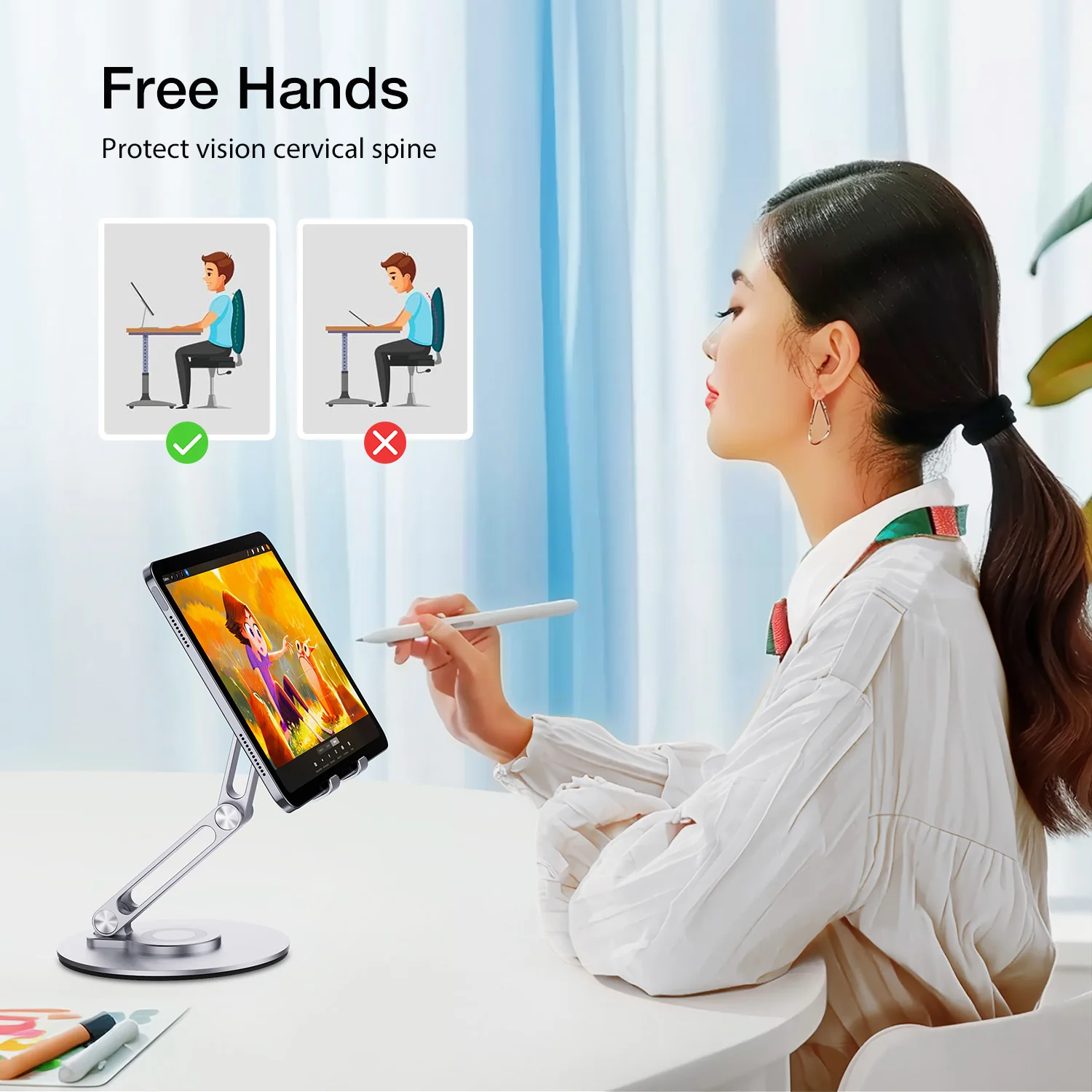 Tablet Stands 360 Rotating Foldable iPad Holder Stand - Image 2