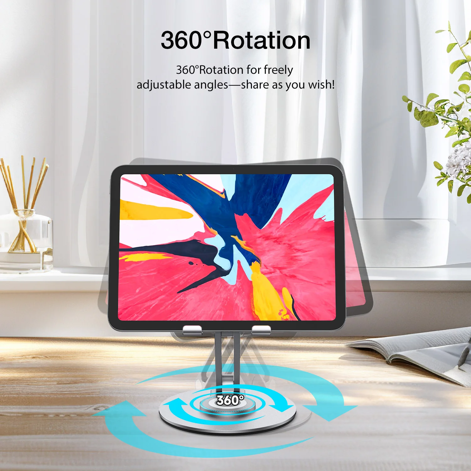 Tablet Stands 360 Rotating Foldable iPad Holder Stand - Image 3