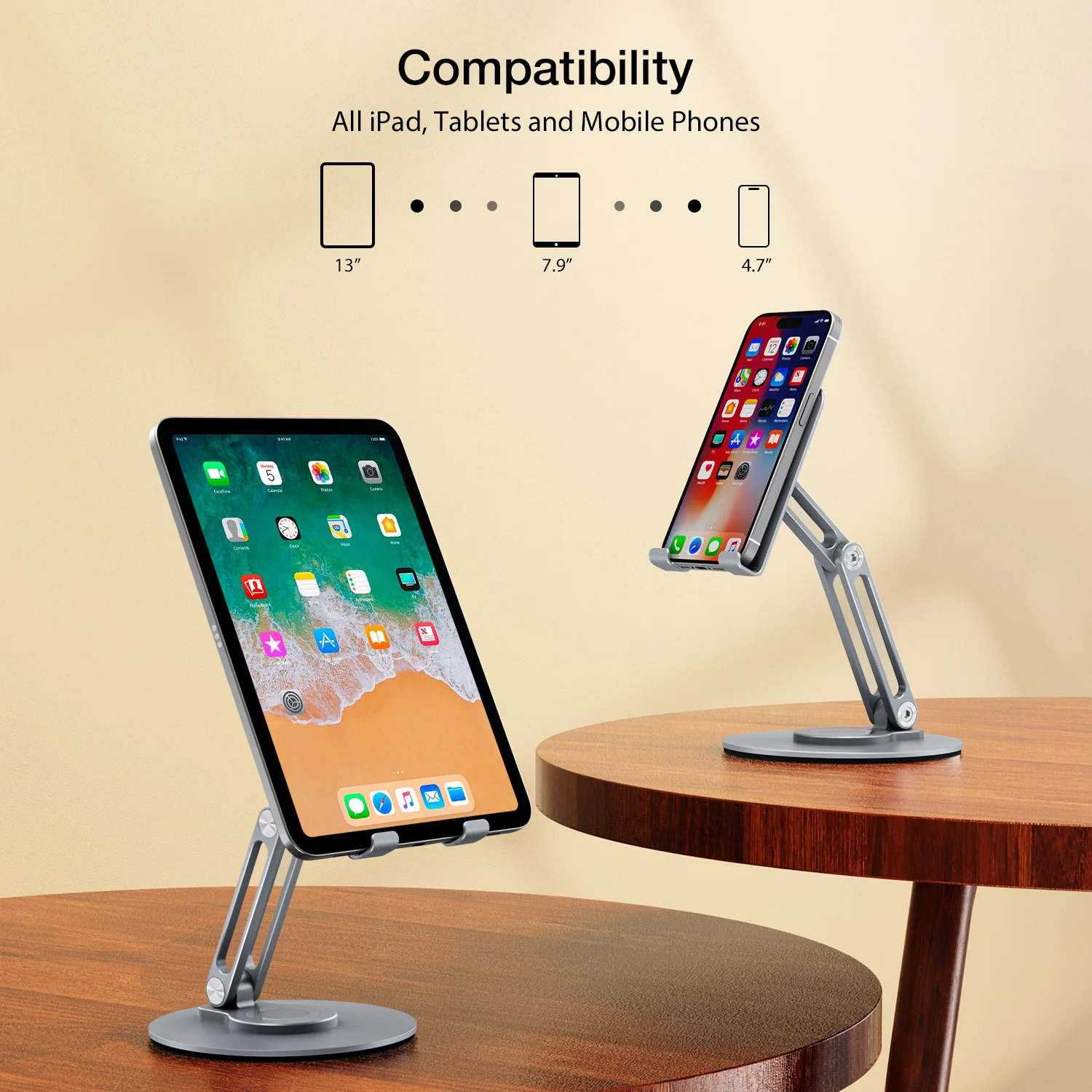 Tablet Stands 360 Rotating Foldable iPad Holder Stand - Image 4