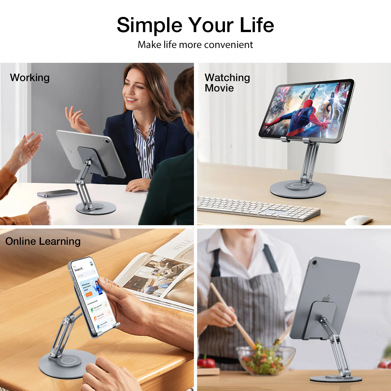 Tablet Stands 360 Rotating Foldable iPad Holder Stand - Image 9