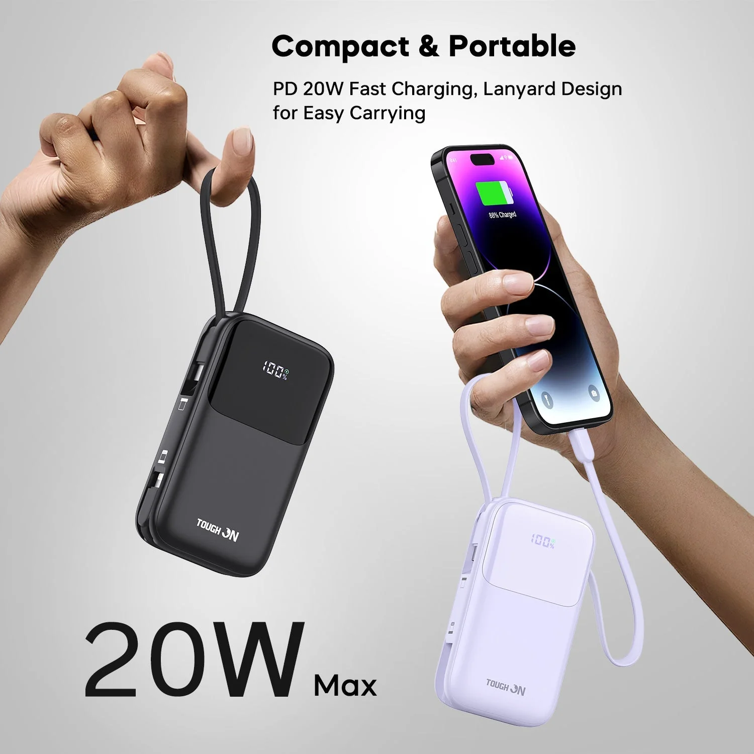 Tough On 10000mAh Power Bank (20W) + USB-C Charger (30W) Bundle - Image 5