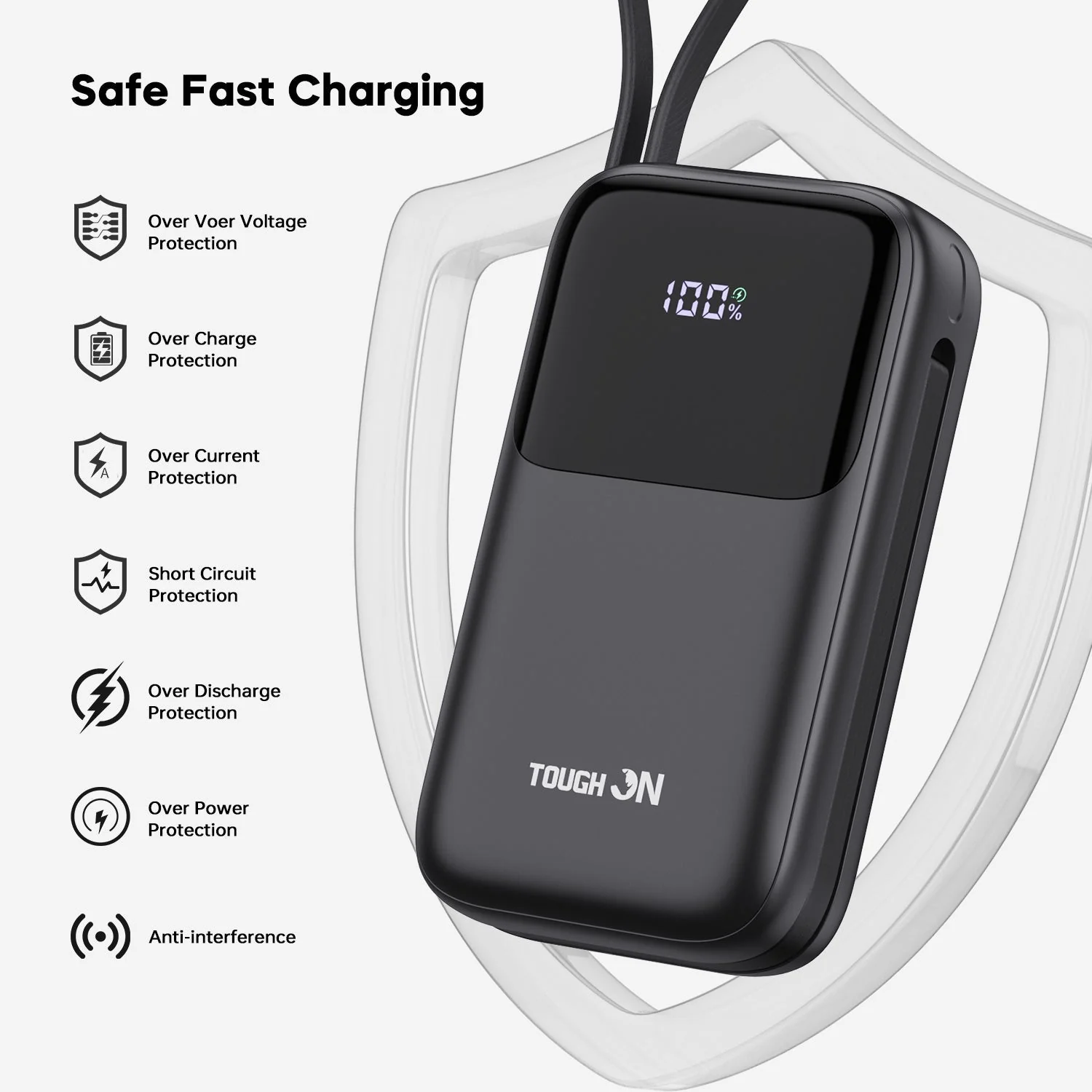 Tough On 10000mAh Power Bank (20W) + USB-C Charger (30W) Bundle - Image 8