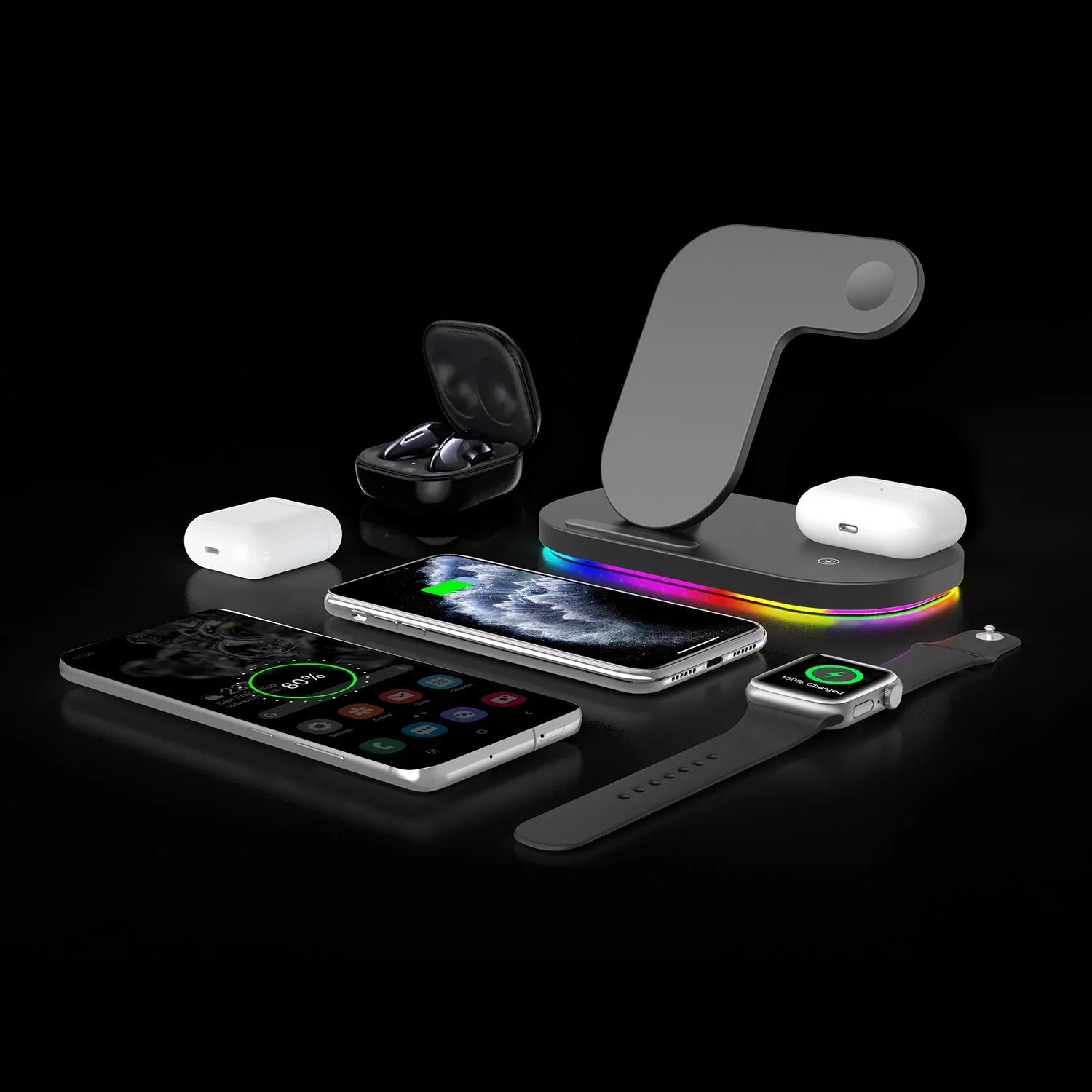 Tough On 3-in-1 Wireless Charger (for Apple Devices) and 20W USB-C Charger Bundle - Image 10