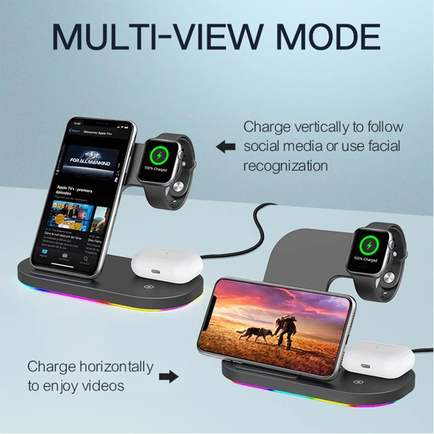 Tough On 3-in-1 Wireless Charger (for Apple Devices) and 20W USB-C Charger Bundle - Image 2