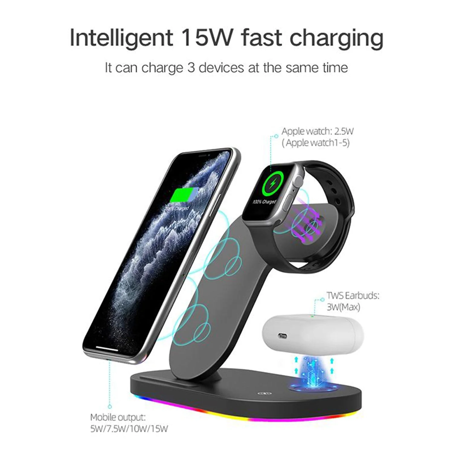 Tough On 3-in-1 Wireless Charger (for Apple Devices) and 20W USB-C Charger Bundle - Image 6