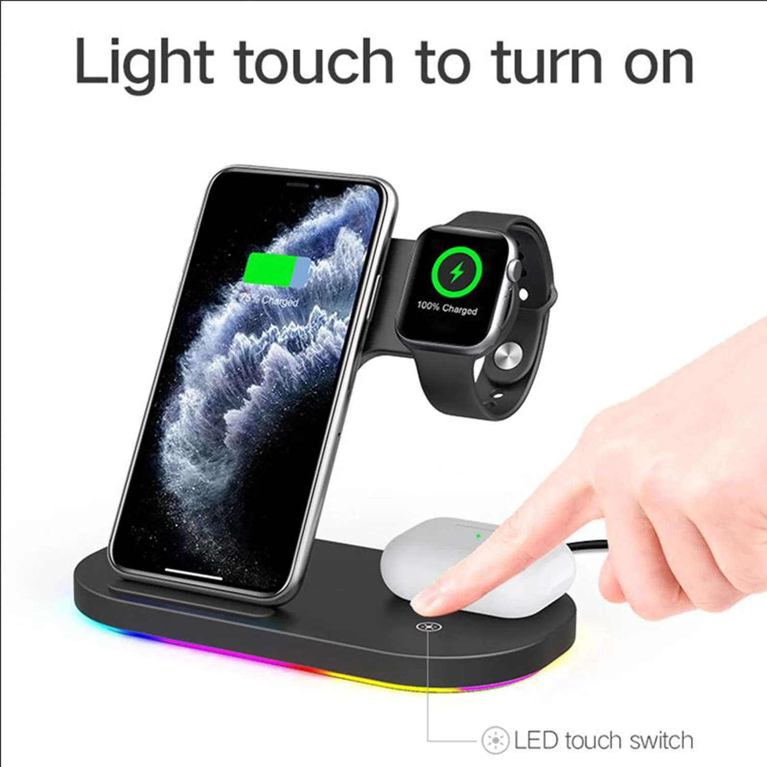 Tough On 3-in-1 Wireless Charger (for Apple Devices) and 20W USB-C Charger Bundle - Image 8