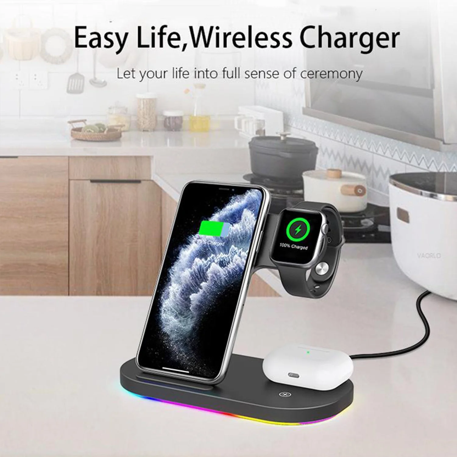 Tough On 3-in-1 Wireless Charger (for Apple Devices) and 20W USB-C Charger Bundle - Image 9