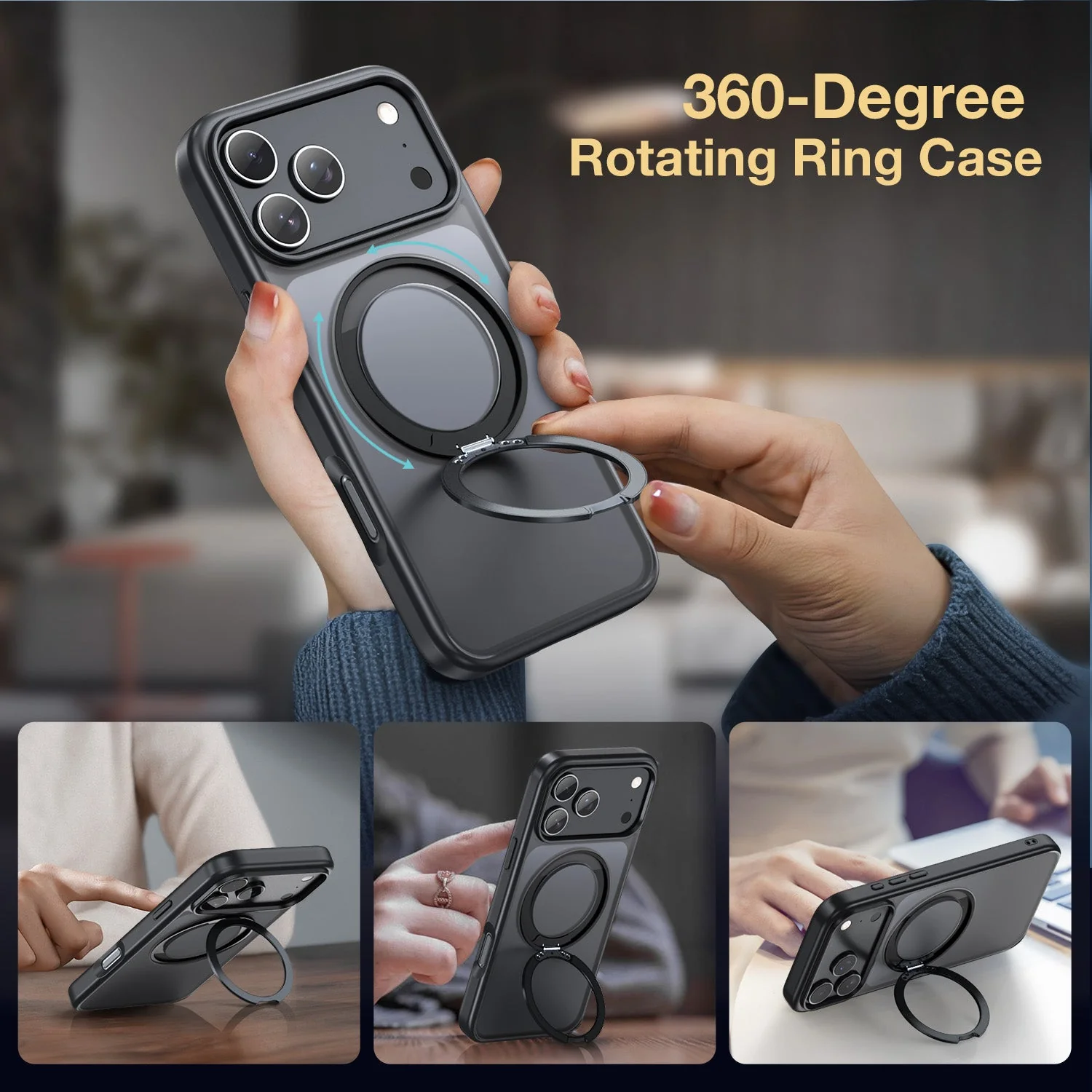 Tough On 360° Rotate Stand Case With MagSafe for iPhone - Image 2