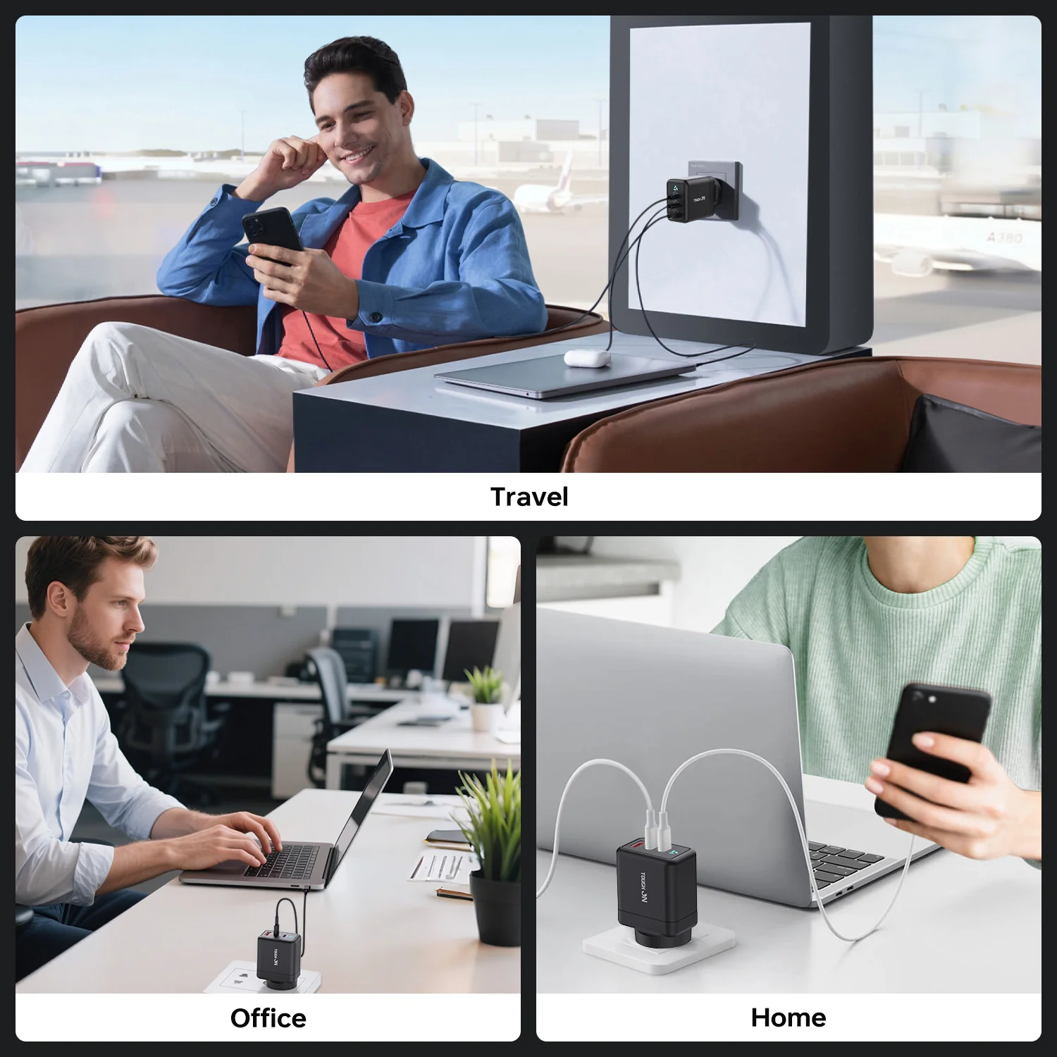 Tough On 65W 3 Port PD & QC 3.0 Fast Wall Charger - Image 8