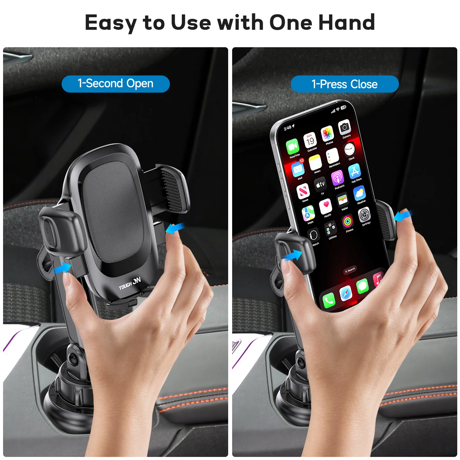 Tough On Adjustable Cup Phone Holder Car Mount - Image 6