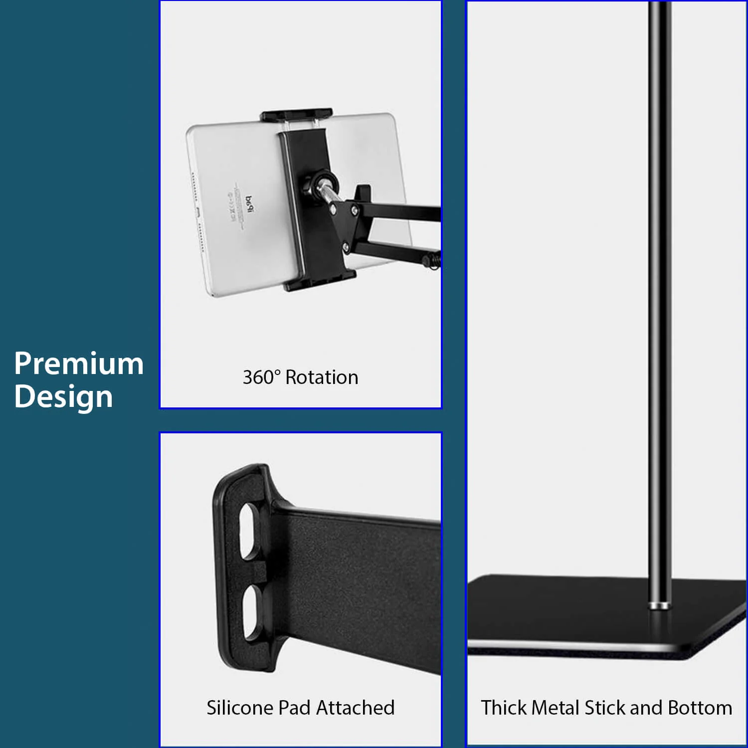 Adjustable Floor Stand With Phone & Tablet Holder - Image 7