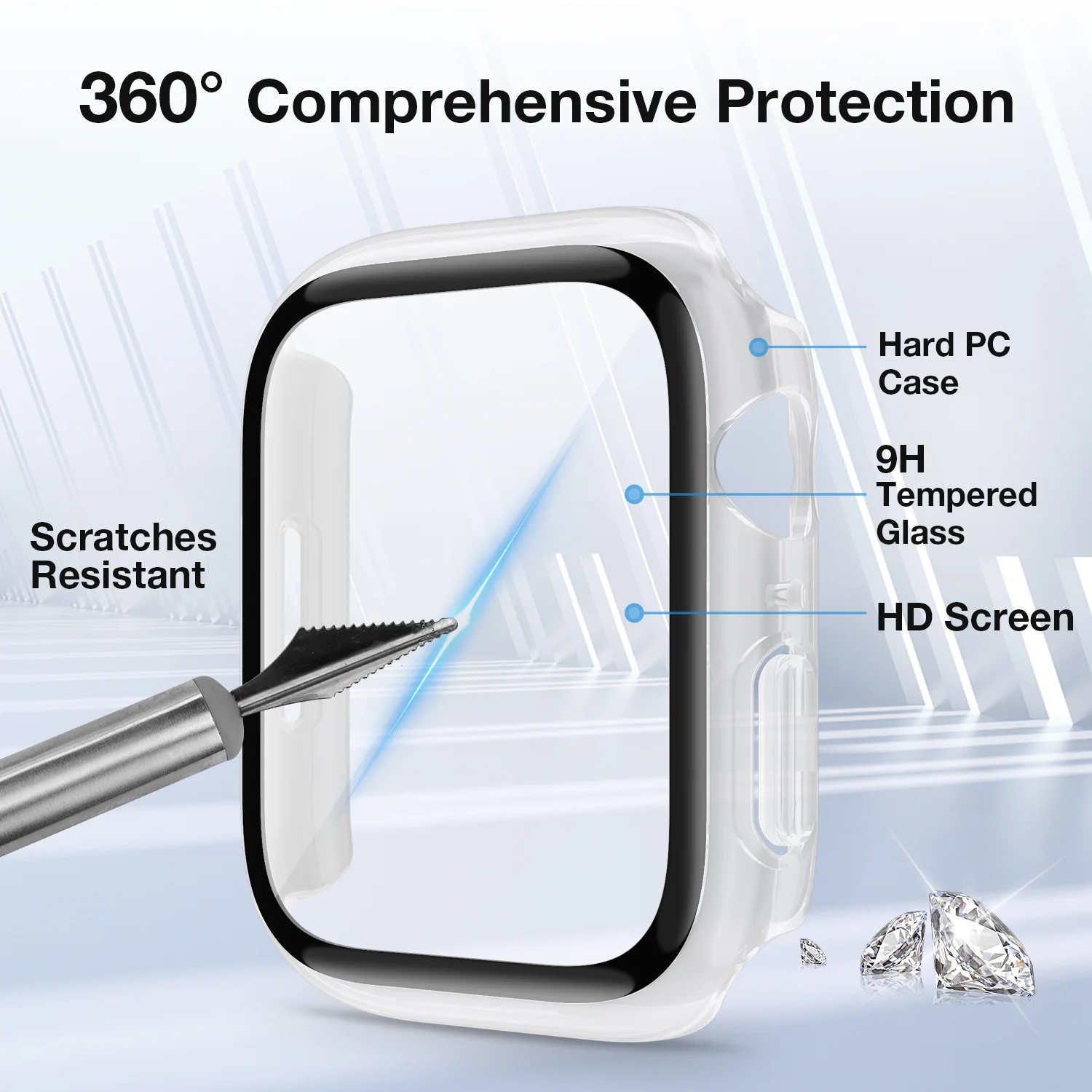 Tough On Apple Watch Case Series 10 46mm with Tempered Glass Screen Protector - Image 8