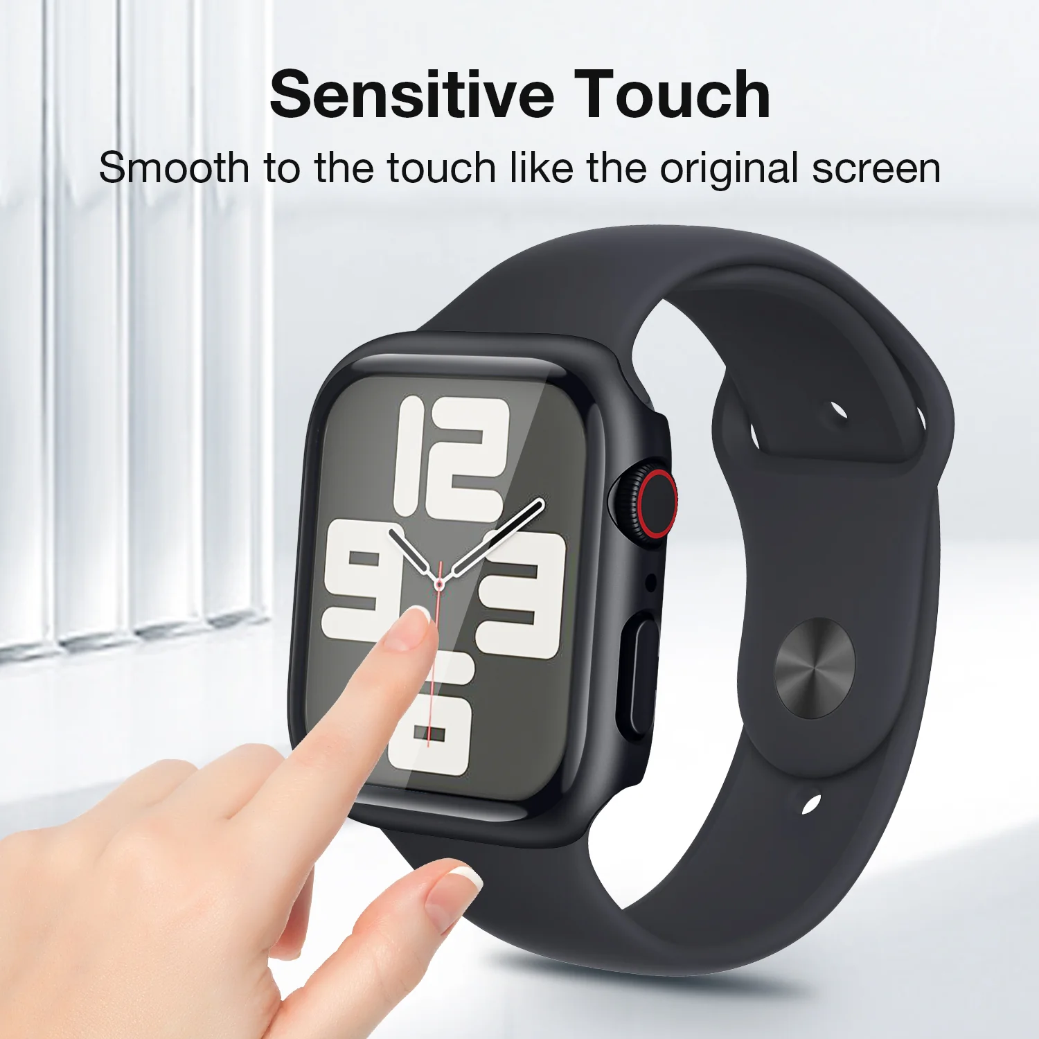 Tough On Apple Watch Case Series 6 / 5 / 4 / SE 44mm with Tempered Glass Screen Protector - Image 5