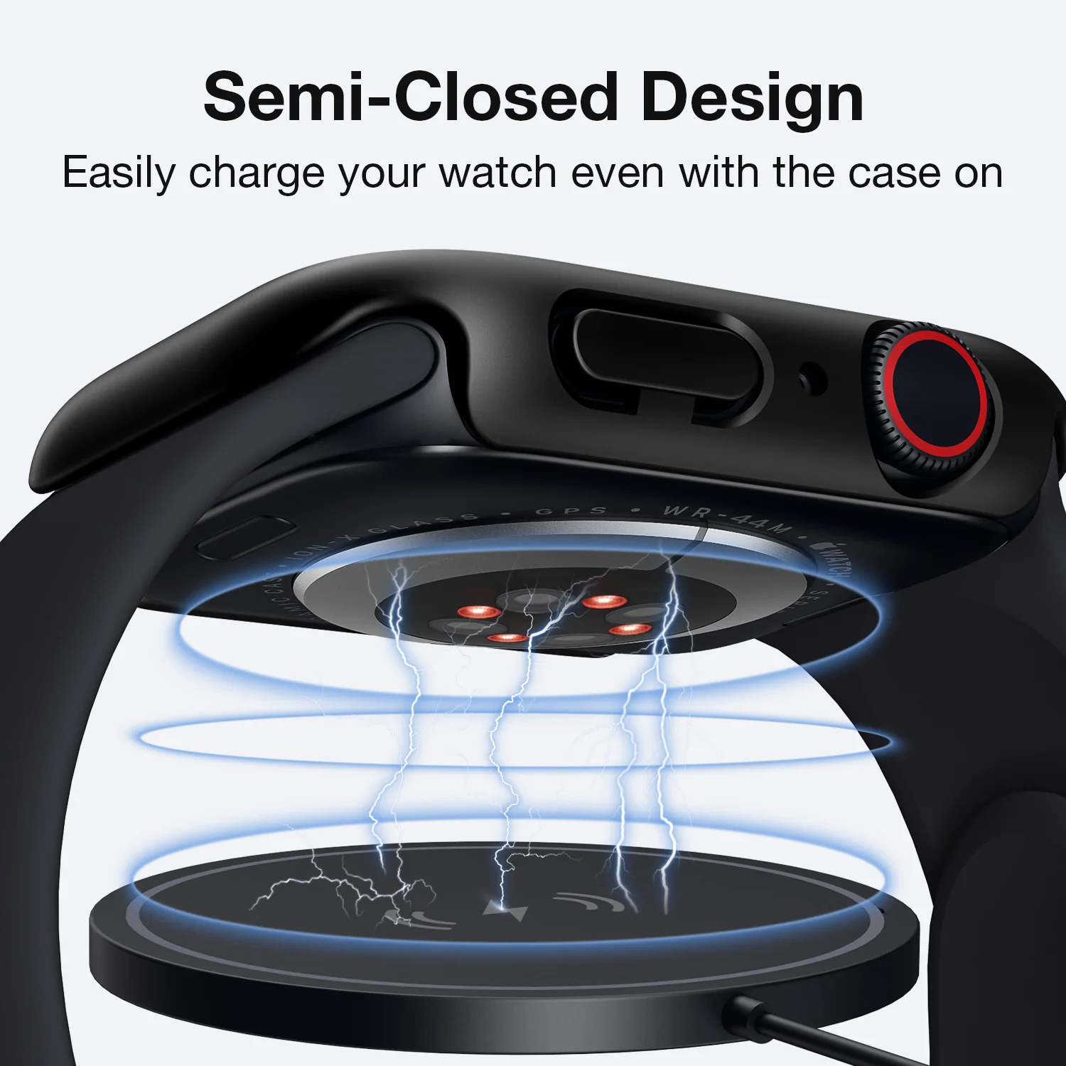 Tough On Apple Watch Case Series 6 / 5 / 4 / SE 44mm with Tempered Glass Screen Protector - Image 6