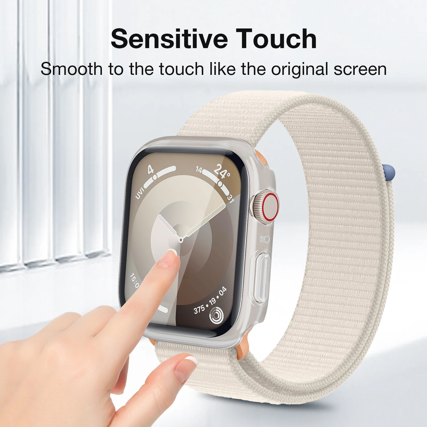 Tough On Apple Watch Case Series 9 / 8 / 7 41mm with Tempered Glass Screen Protector - Image 10