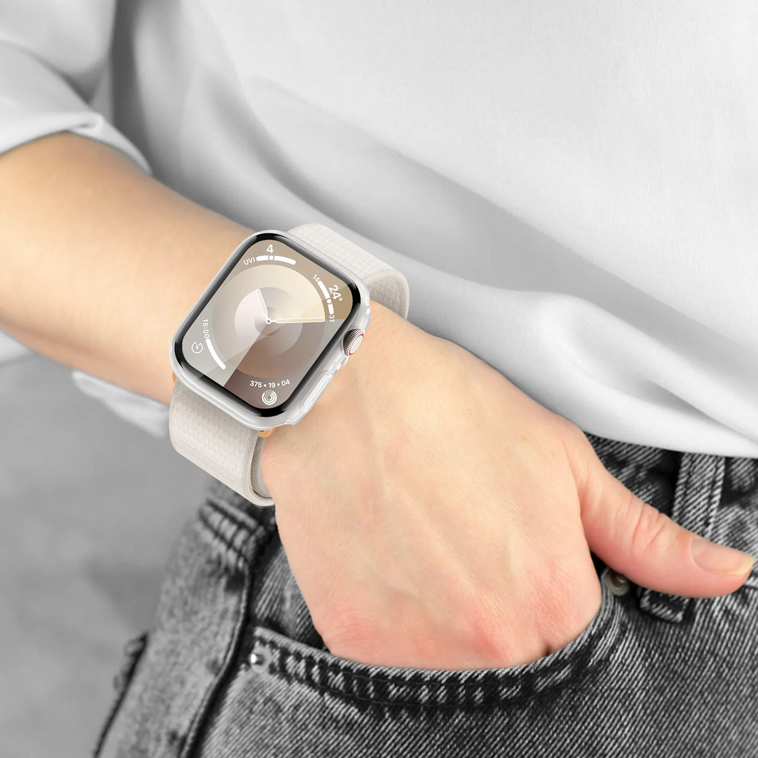 Tough On Apple Watch Case Series 9 / 8 / 7 41mm with Tempered Glass Screen Protector - Image 12