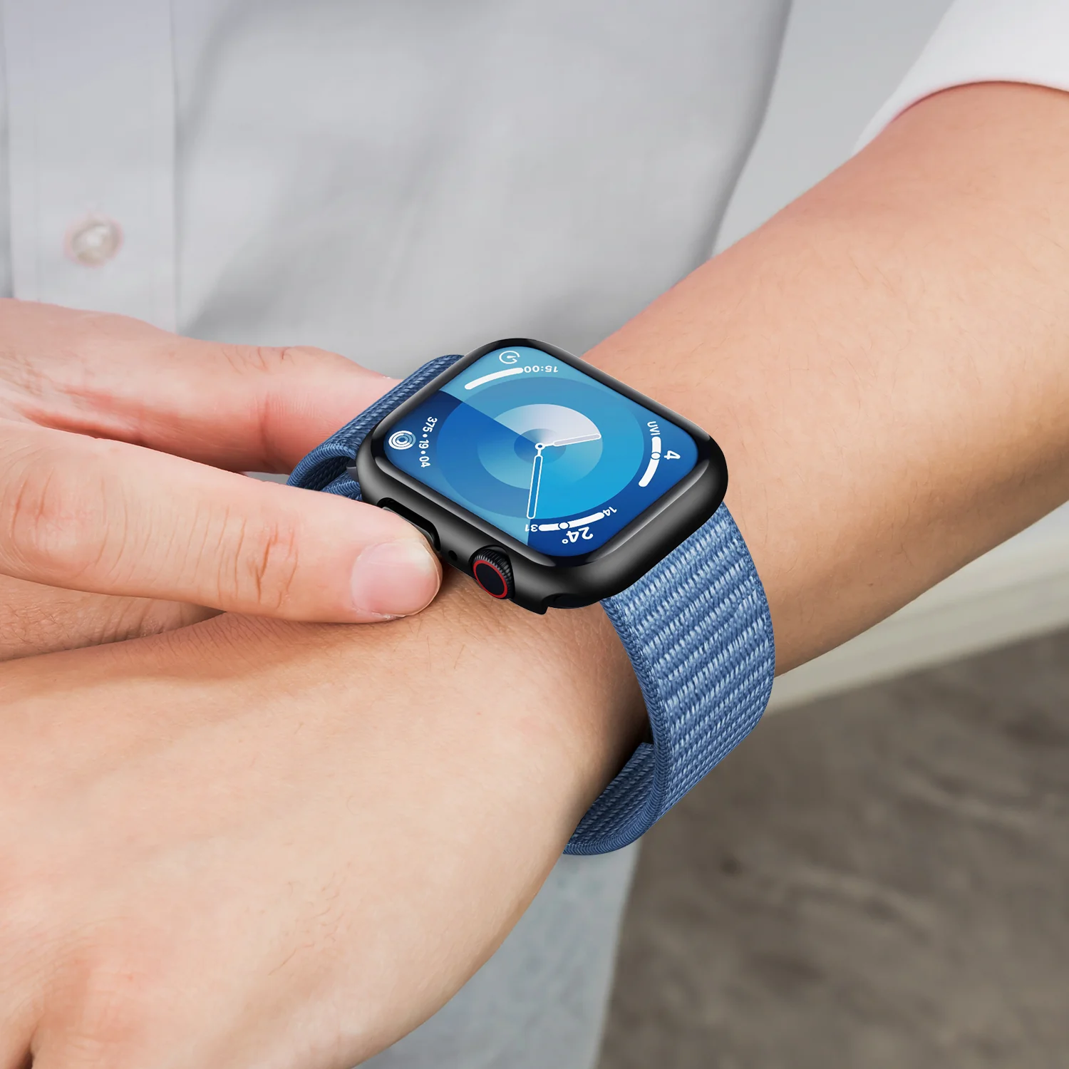 Tough On Apple Watch Case Series 9 / 8 / 7 41mm with Tempered Glass Screen Protector - Image 6