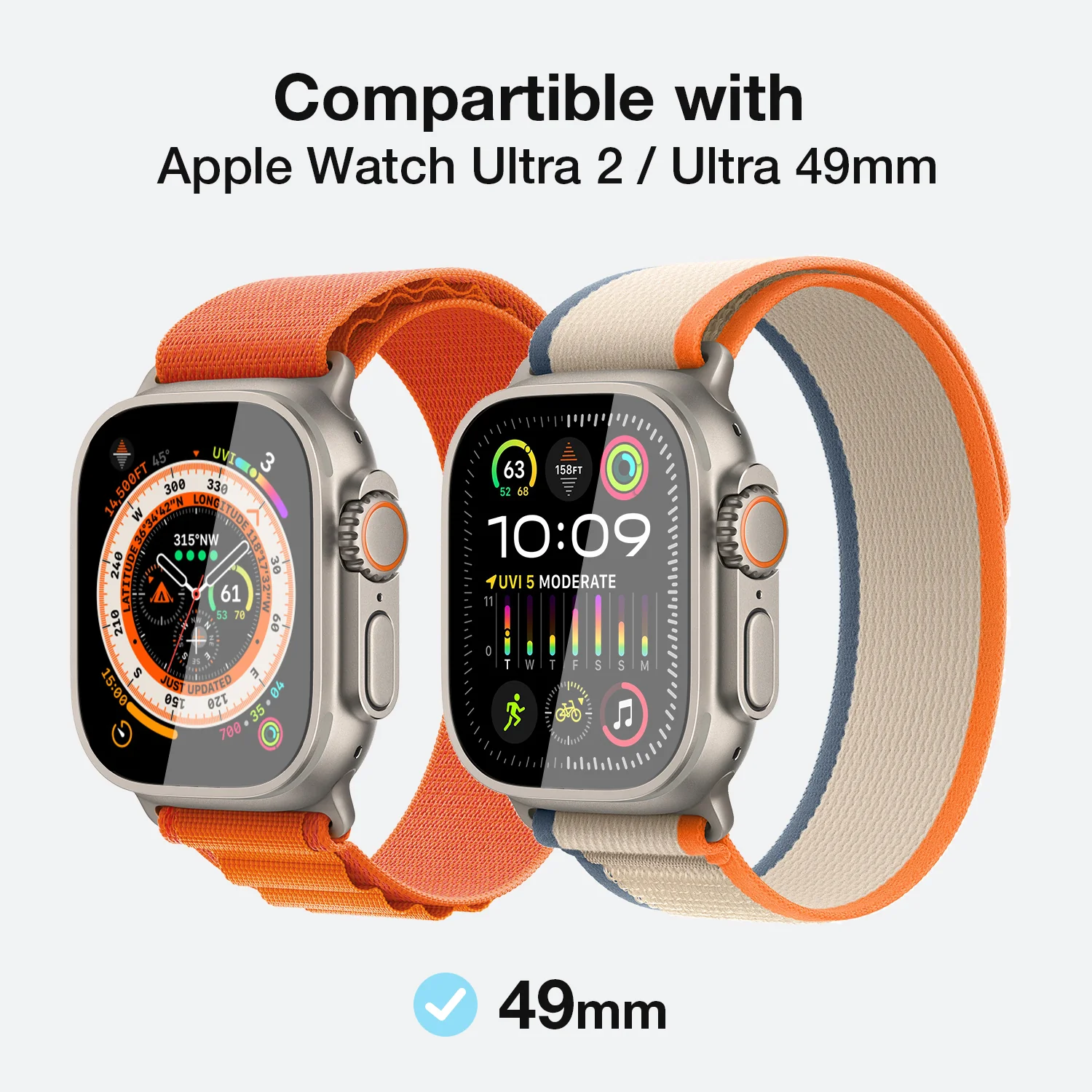 Tough On Apple Watch Ultra 2 / Ultra Screen Protector Tempered Glass with Install Frame 2 Pack - Image 6