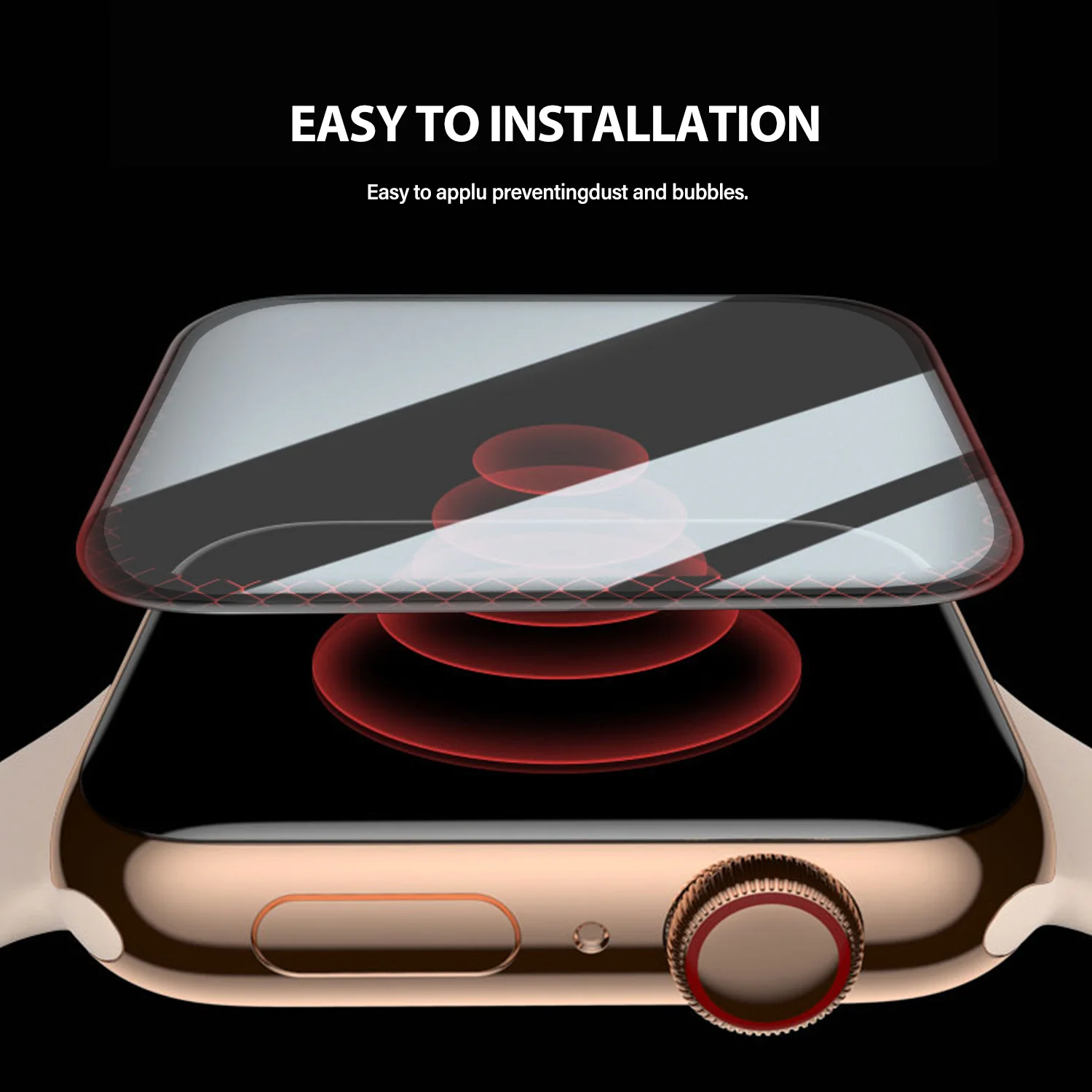 Tough On Apple Watch Ultra / Ultra2 Screen Protector 49mm Nano Xtreme Guard Black - Image 4