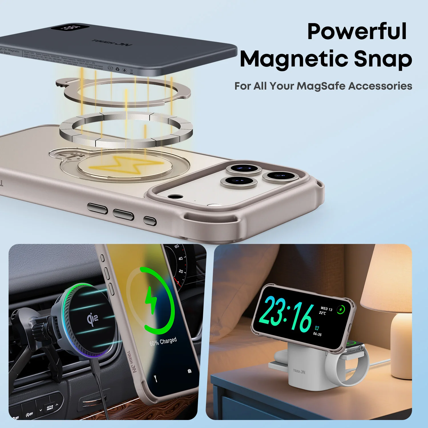 Tough On Armour Case with Ring Holder Stand MagSafe Compatible for iPhone 17 Series - Image 12