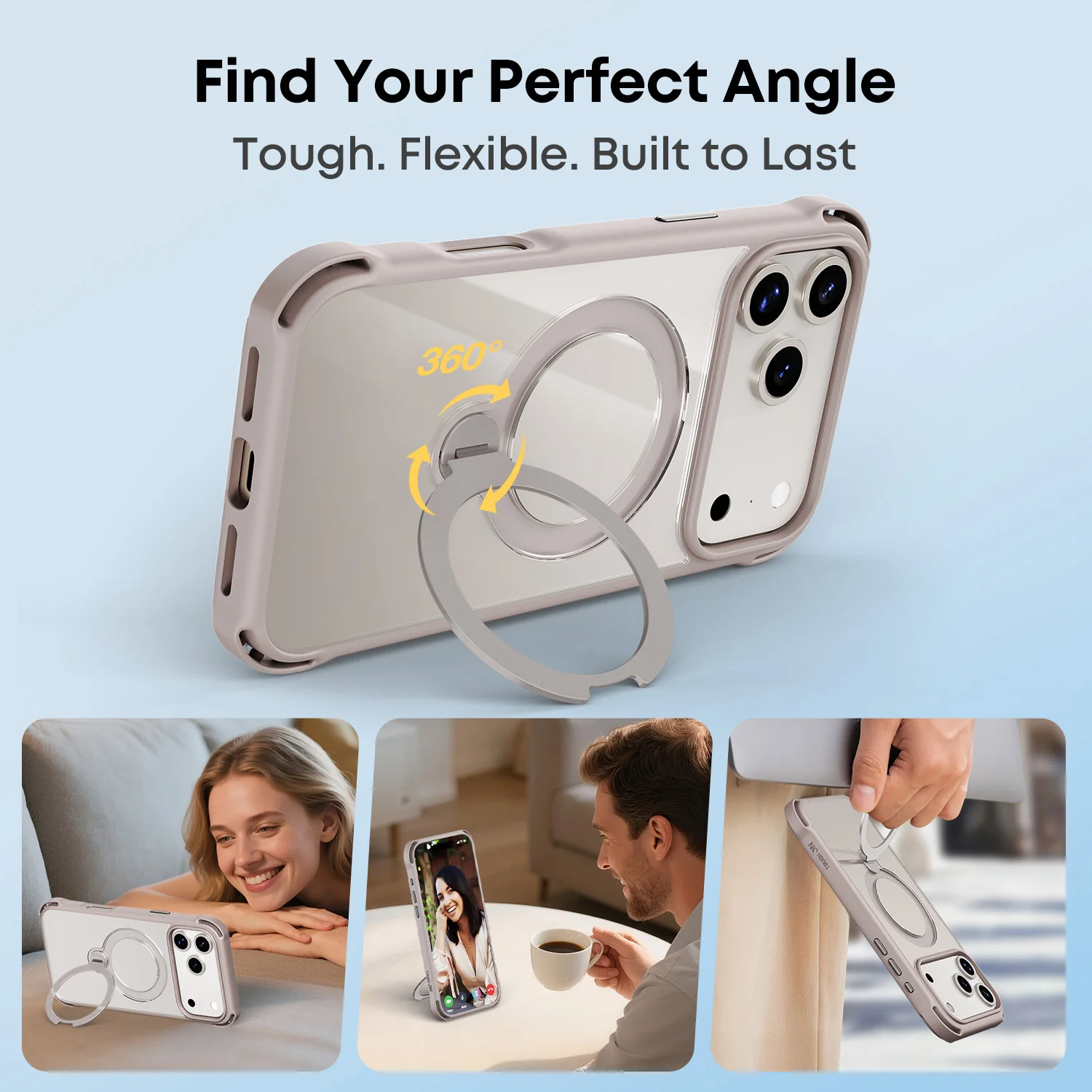 Tough On Armour Case with Ring Holder Stand MagSafe Compatible for iPhone 17 Series - Image 13