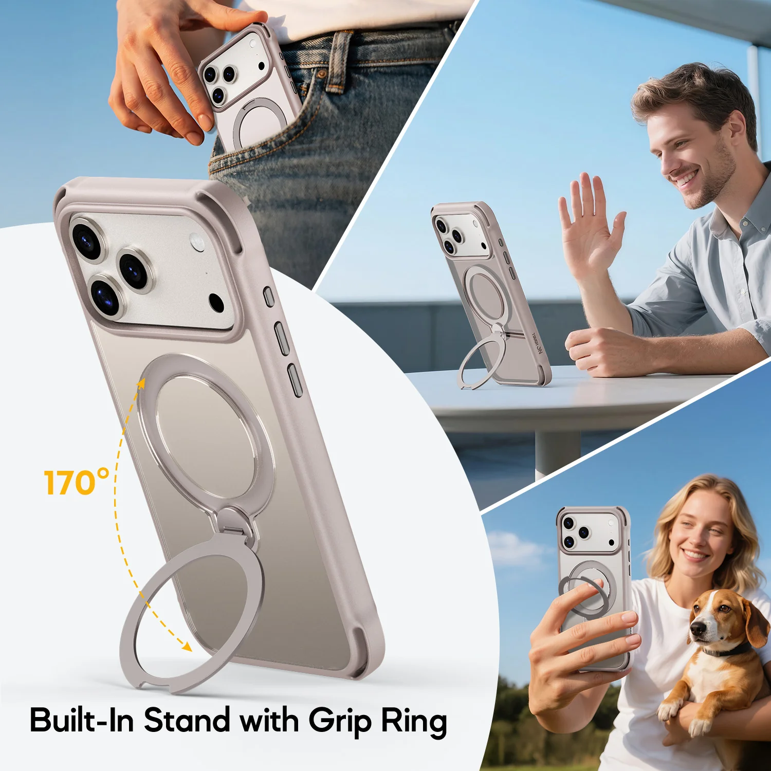 Tough On Armour Case with Ring Holder Stand MagSafe Compatible for iPhone 17 Series - Image 14