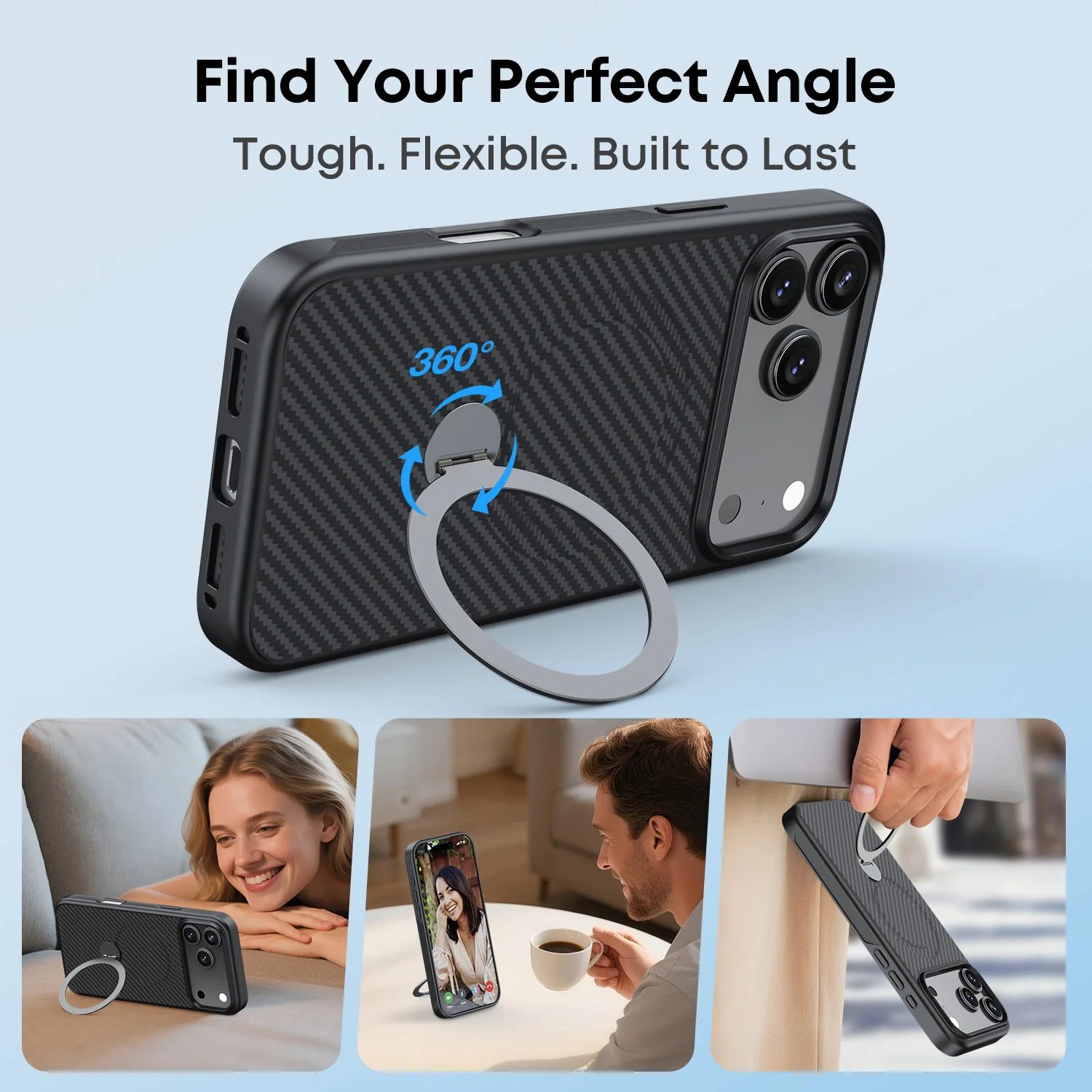 Tough On Armour Case with Ring Holder Stand MagSafe Compatible for iPhone 17 Series - Image 20