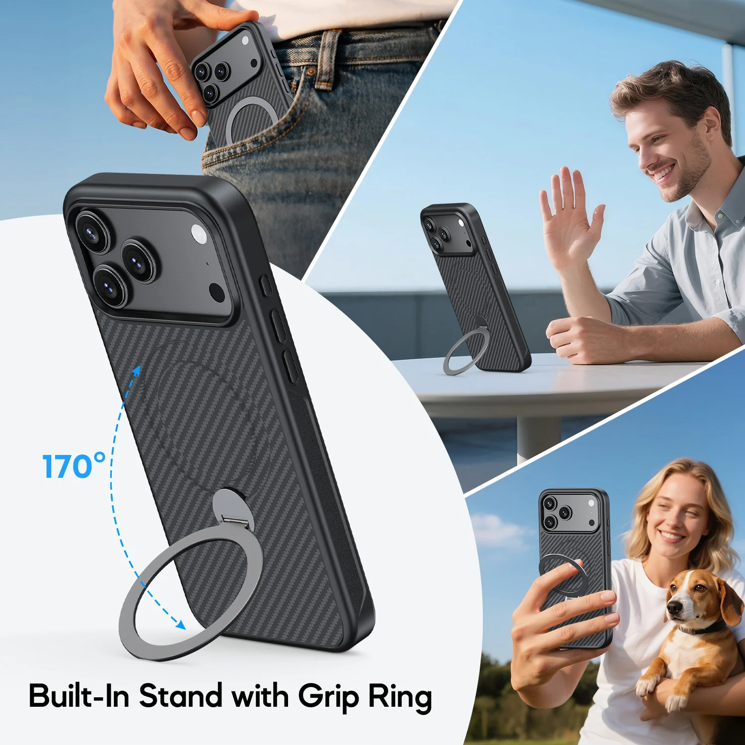 Tough On Armour Case with Ring Holder Stand MagSafe Compatible for iPhone 17 Series - Image 21