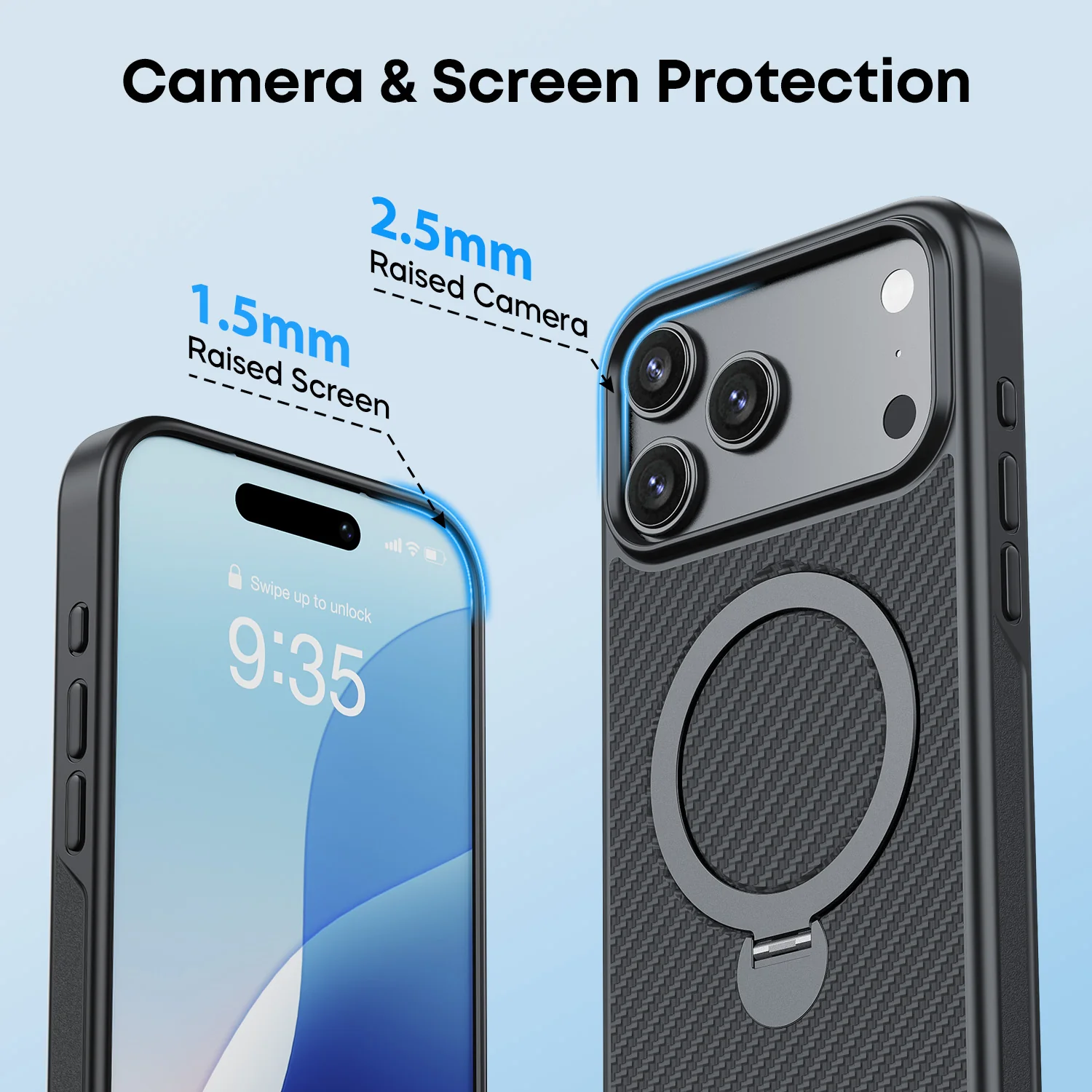 Tough On Armour Case with Ring Holder Stand MagSafe Compatible for iPhone 17 Series - Image 24