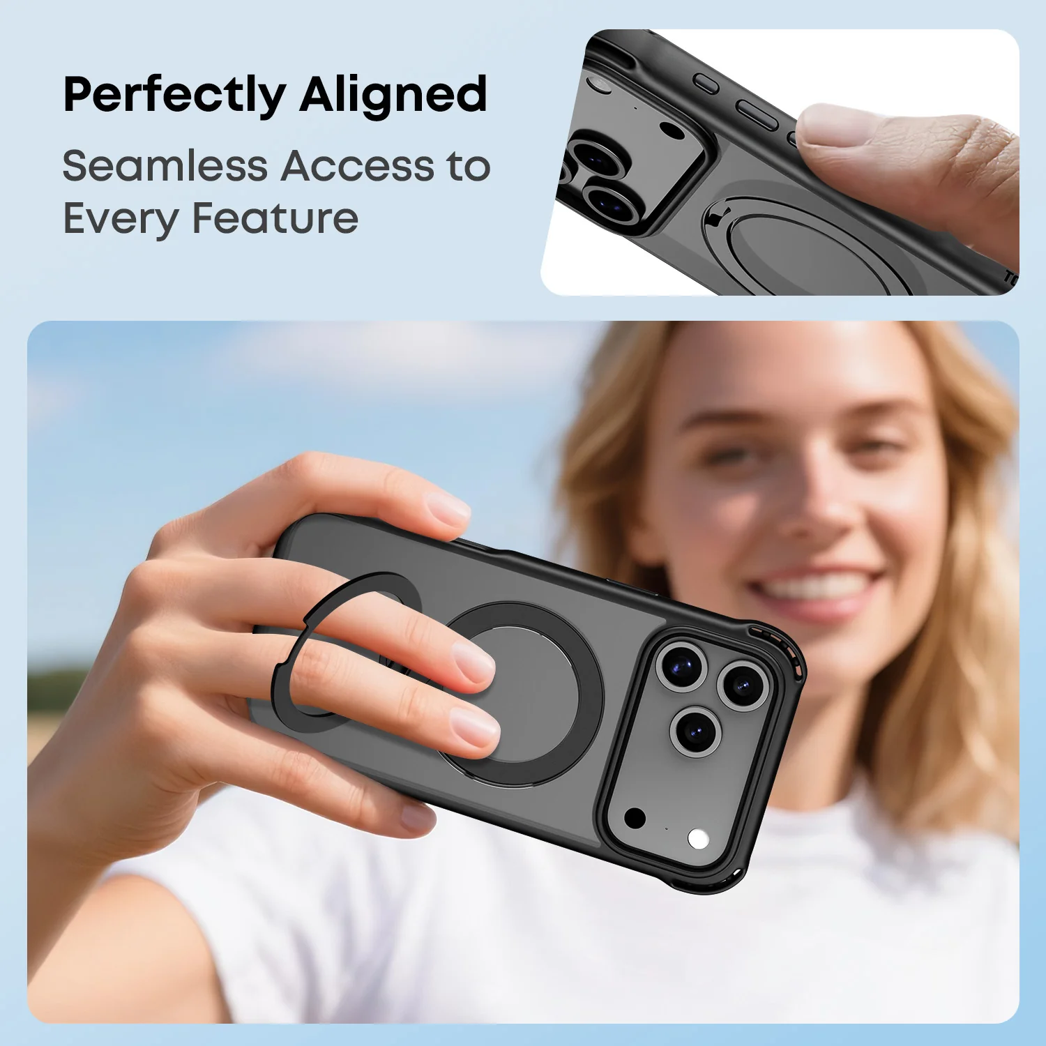 Tough On Armour Case with Ring Holder Stand MagSafe Compatible for iPhone 17 Series - Image 7