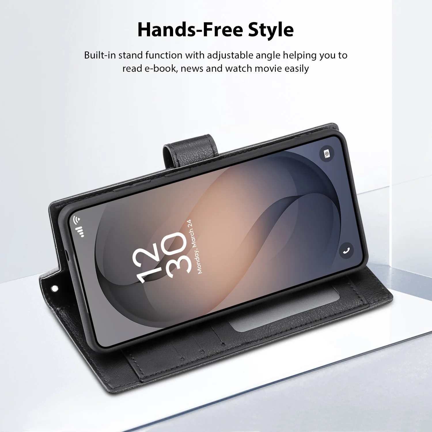 Tough On Samsung Galaxy Flip Wallet Leather Case - Image 4
