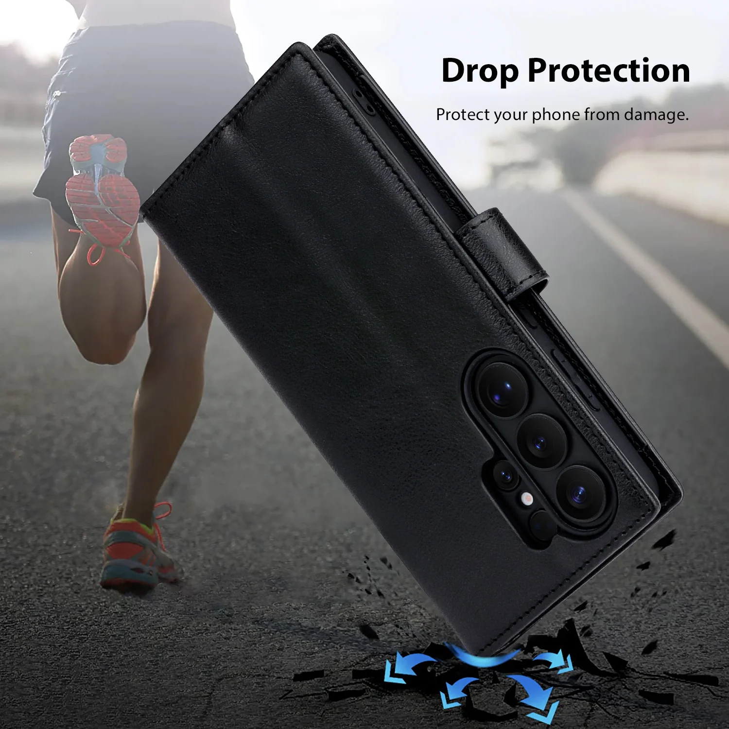 Tough On Samsung Galaxy Flip Wallet Leather Case - Image 5