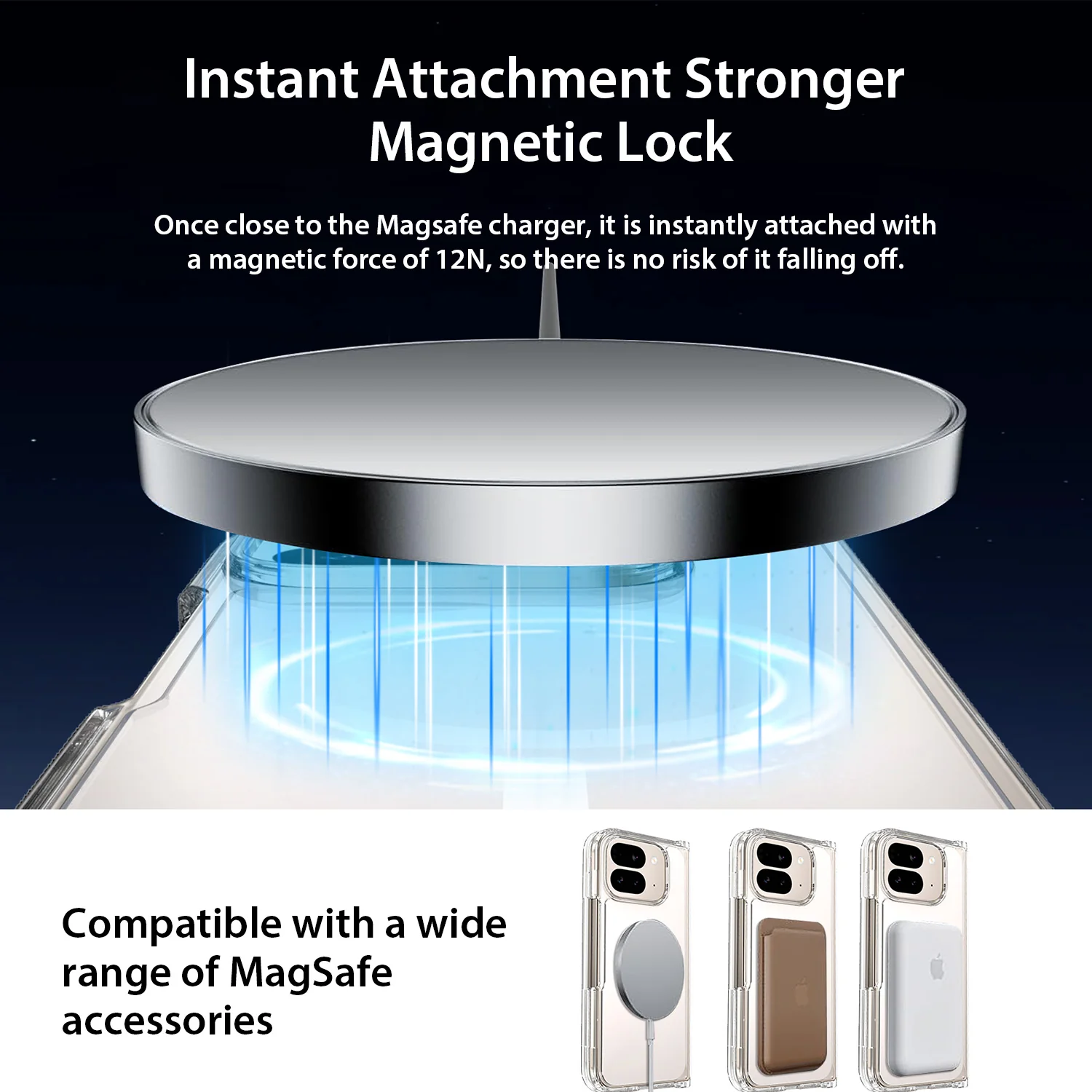 Tough On Google Pixel 10 Pro Fold Case Clear Air with MagSafe - Image 3