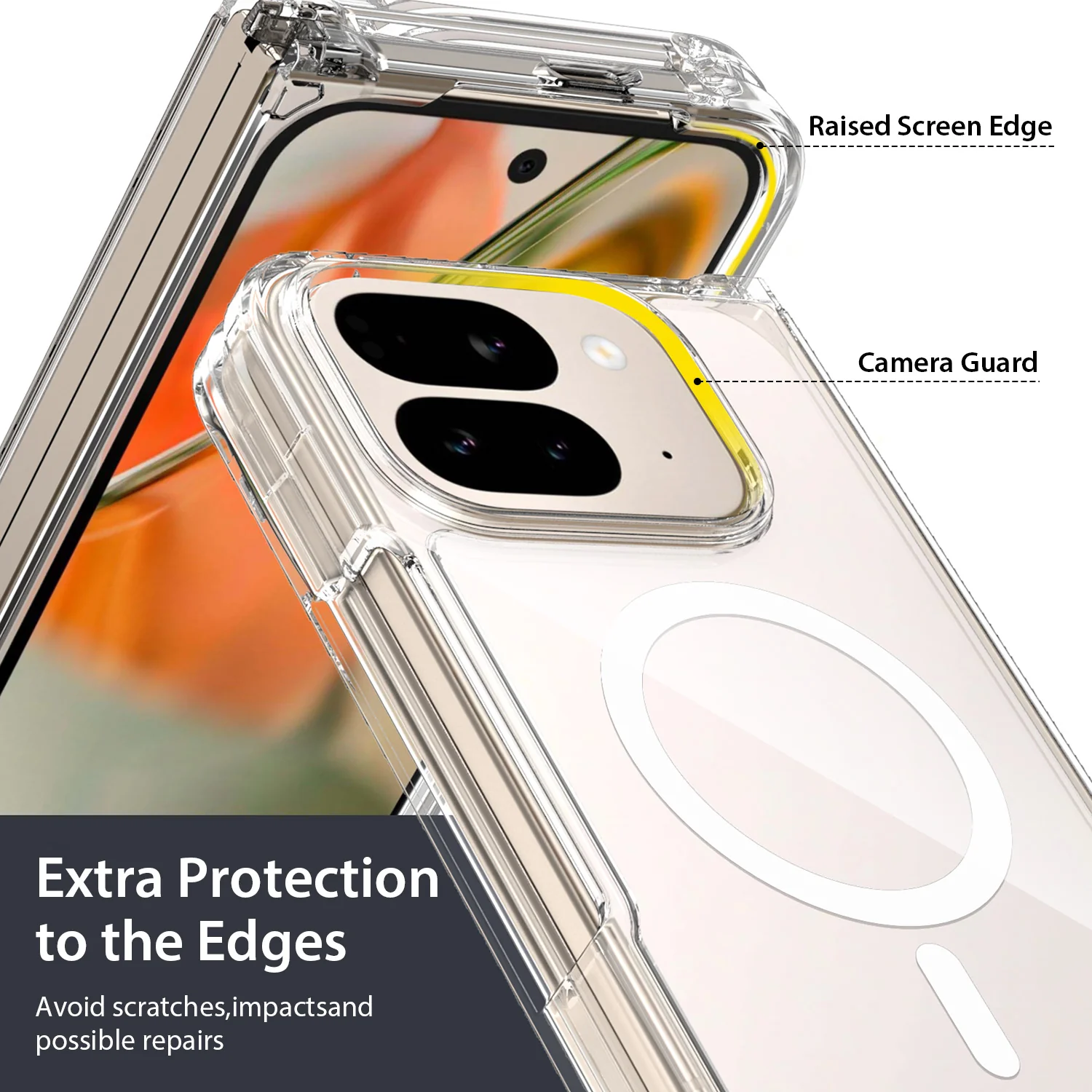 Tough On Google Pixel 10 Pro Fold Case Clear Air with MagSafe - Image 6
