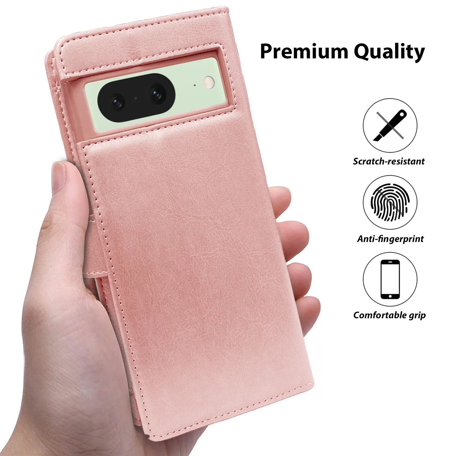 Tough On Google Pixel 8 Case Flip Leather Case - Image 13