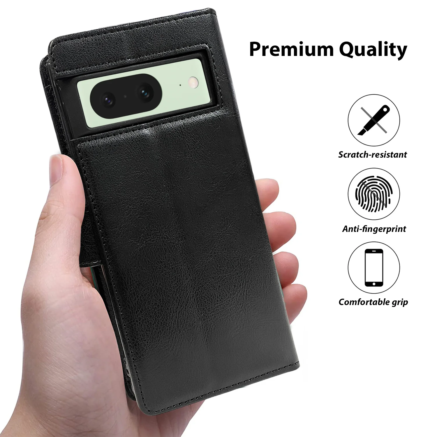 Tough On Google Pixel 8 Case Flip Leather Case - Image 6