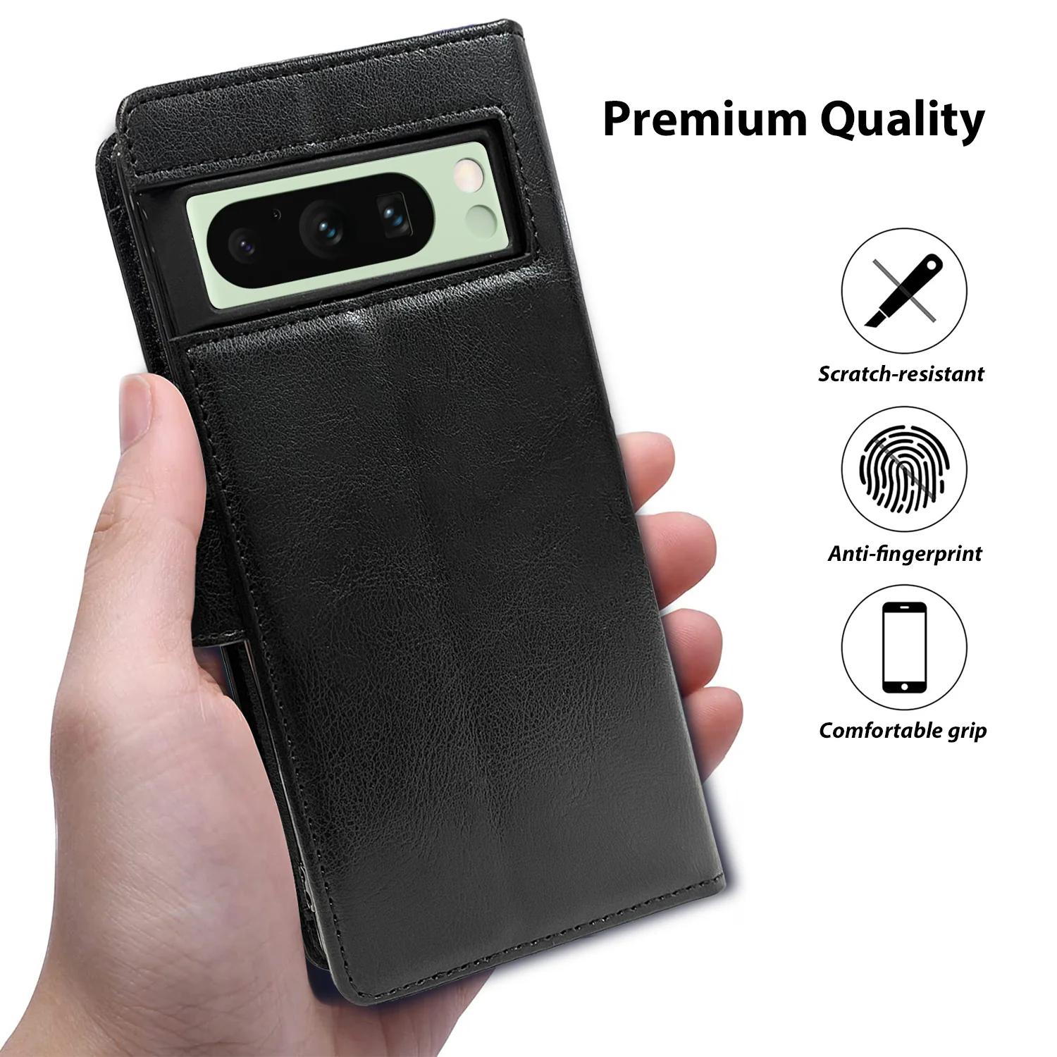 Tough On Google Pixel 8 Pro Case Flip Leather Case - Image 6