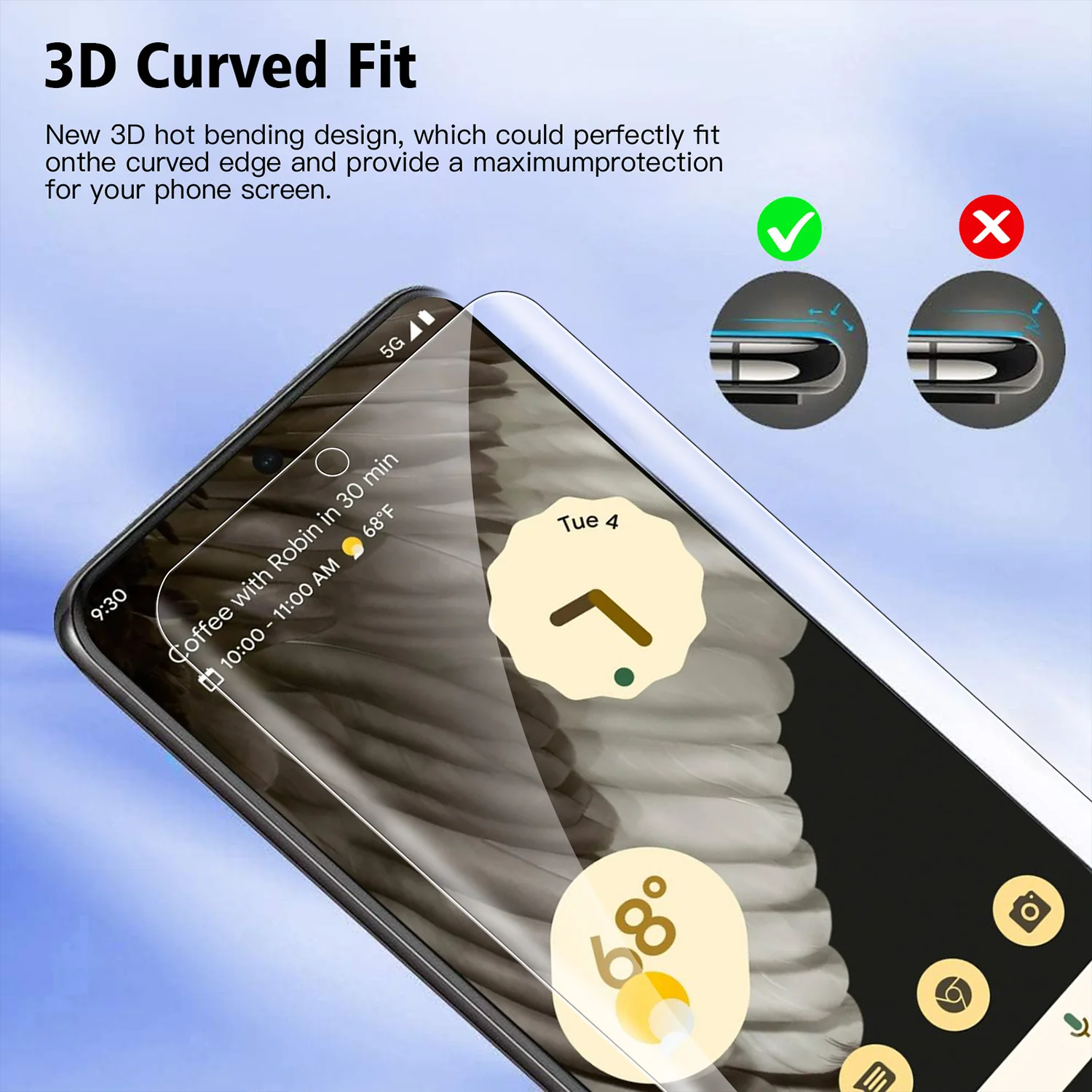 Tough On Google Pixel 8 Pro Tempered Glass Screen Protector 2Pack - Image 4