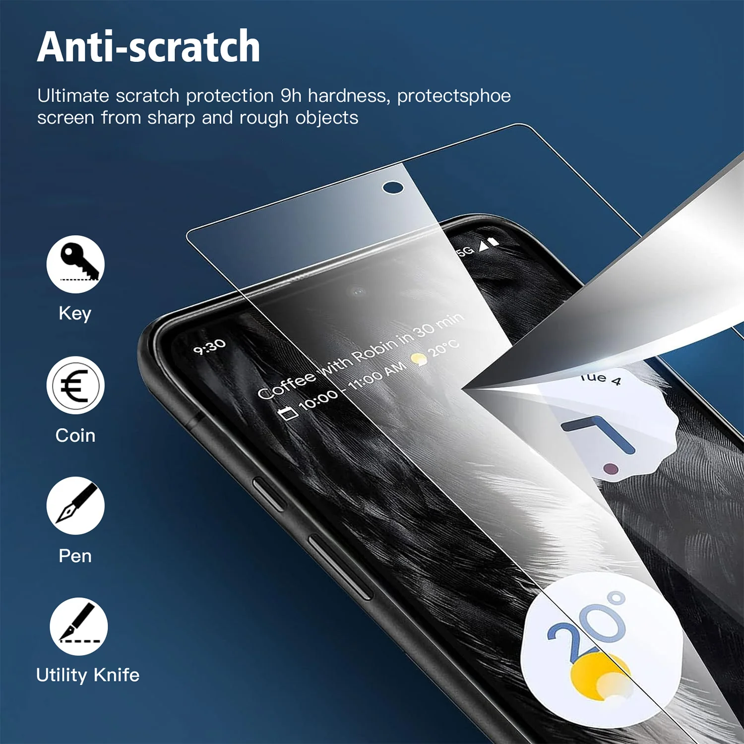 Tough On Google Pixel 8 Tempered Glass Screen Protector 2Pack - Image 2