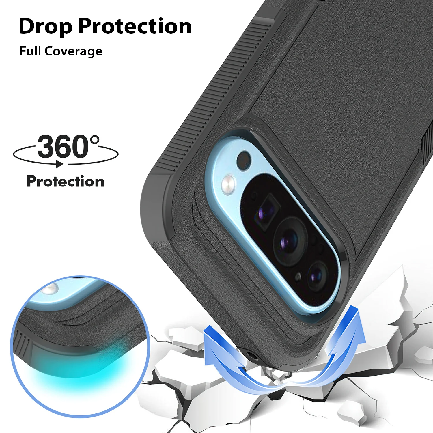 Tough On Google Pixel 9 Case Tough Armor Black - Image 4