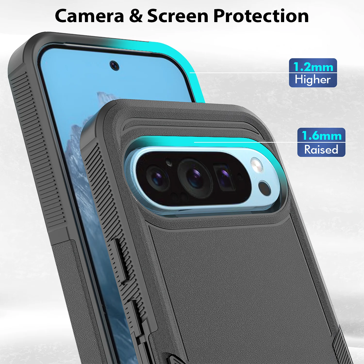 Tough On Google Pixel 9 Pro Case Tough Armor Black - Image 3