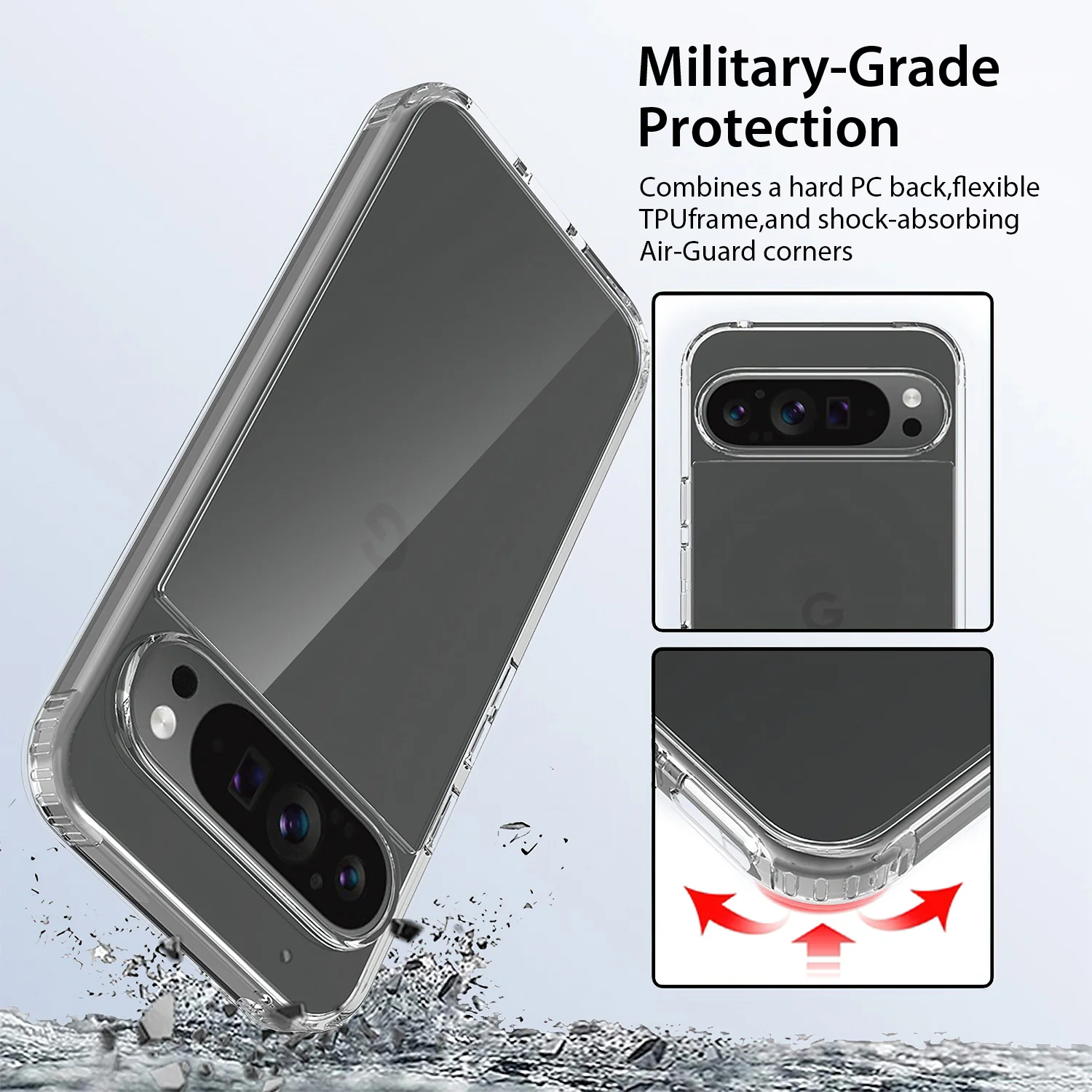 Tough On Google Pixel 9 Pro XL Case Clear Air - Image 4