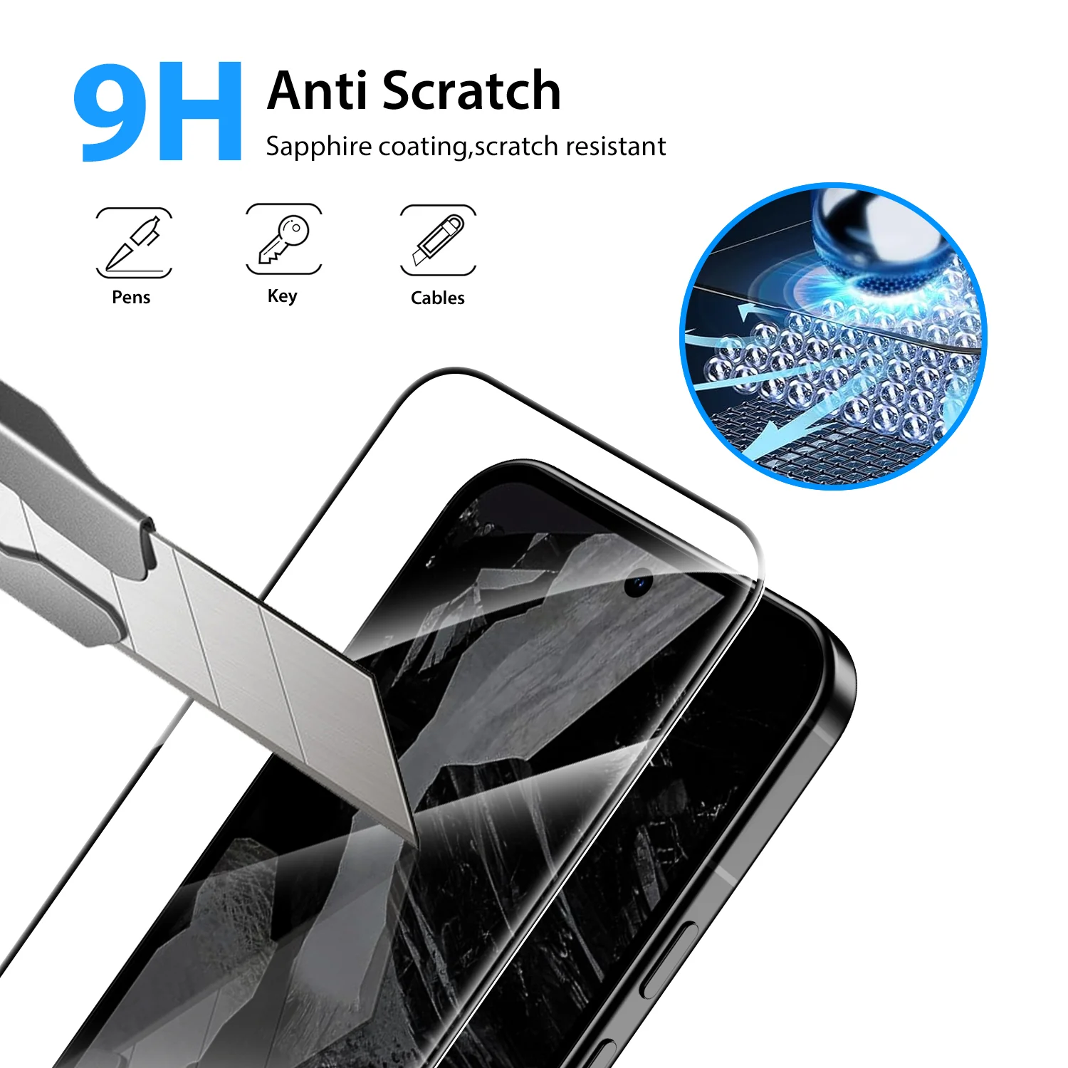 Tough On Google Pixel 9 Tempered Glass Screen Protector - Image 3
