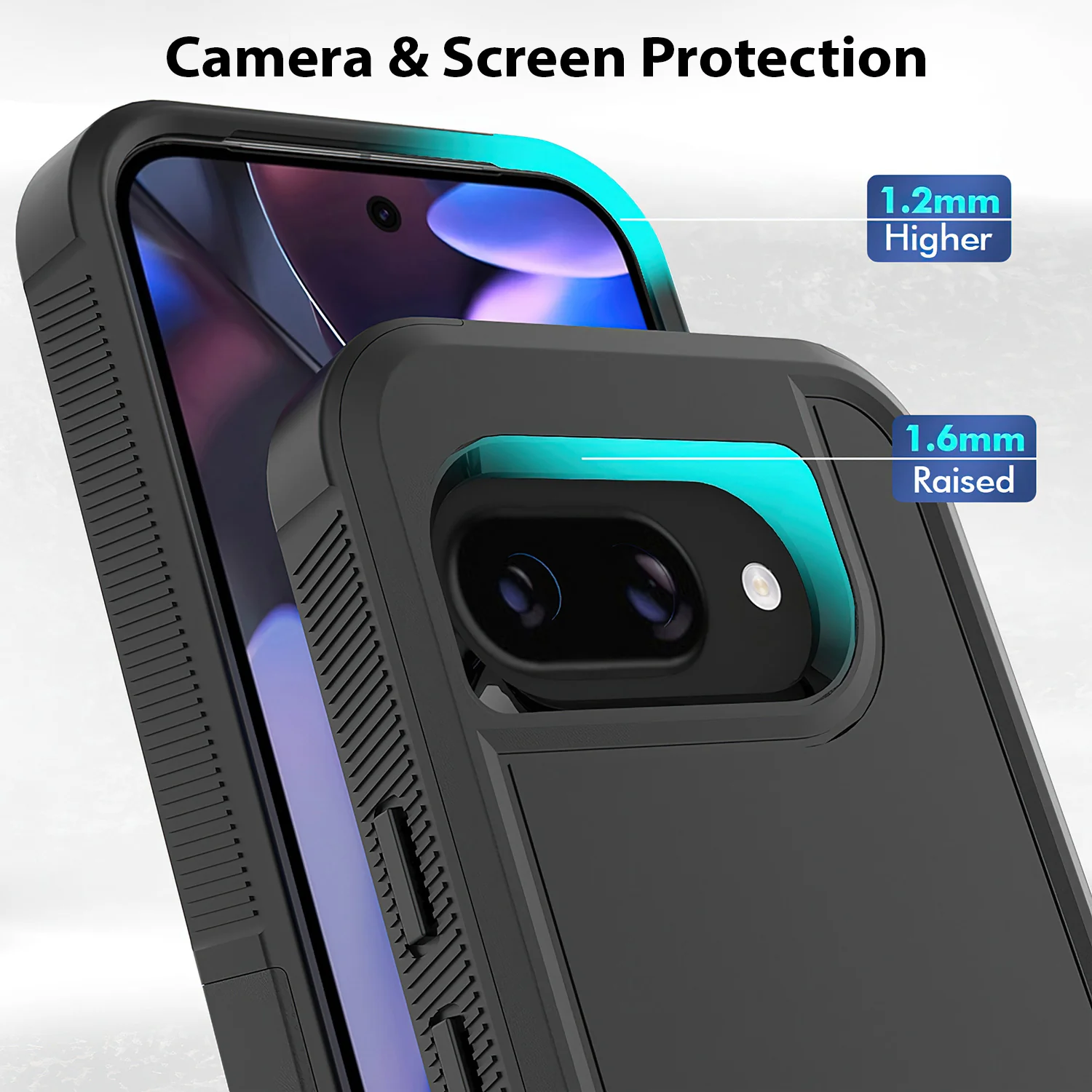 Tough On Google Pixel 9a Case Tough Armor Black - Image 4